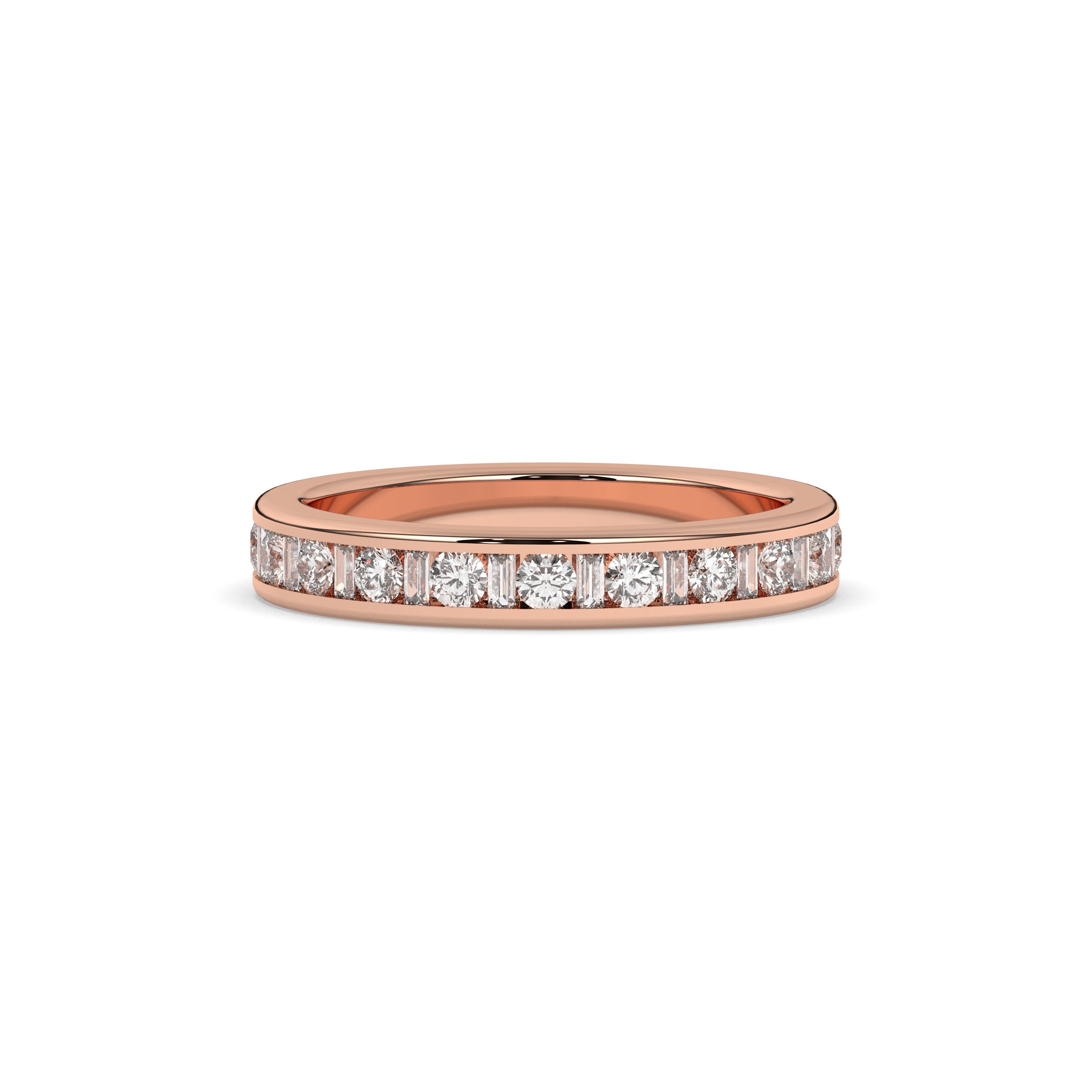 Elodie Round Baquette Eternity Ring