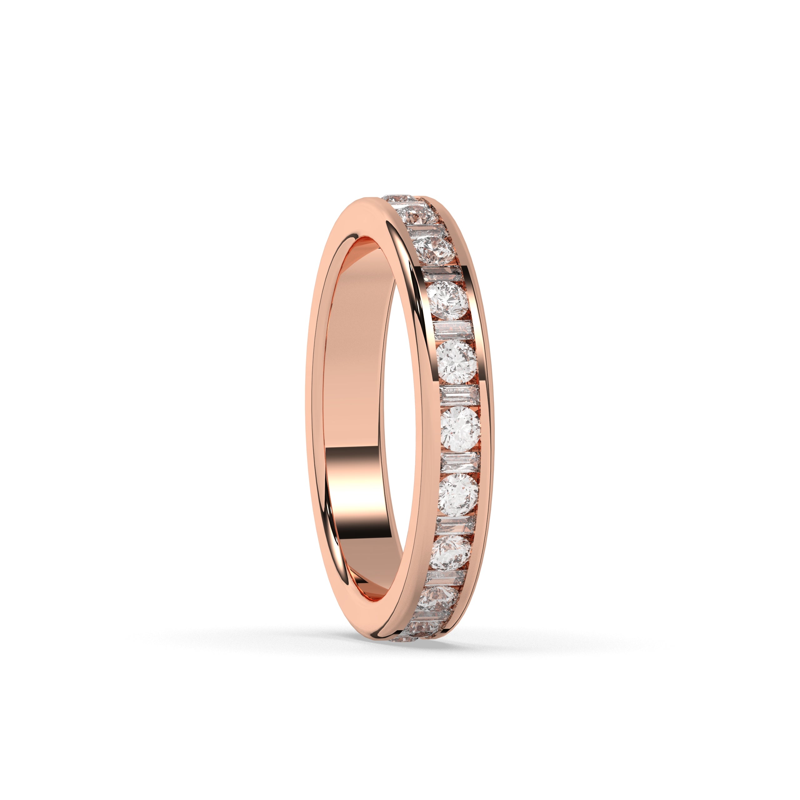 Elodie Round Baquette Eternity Ring