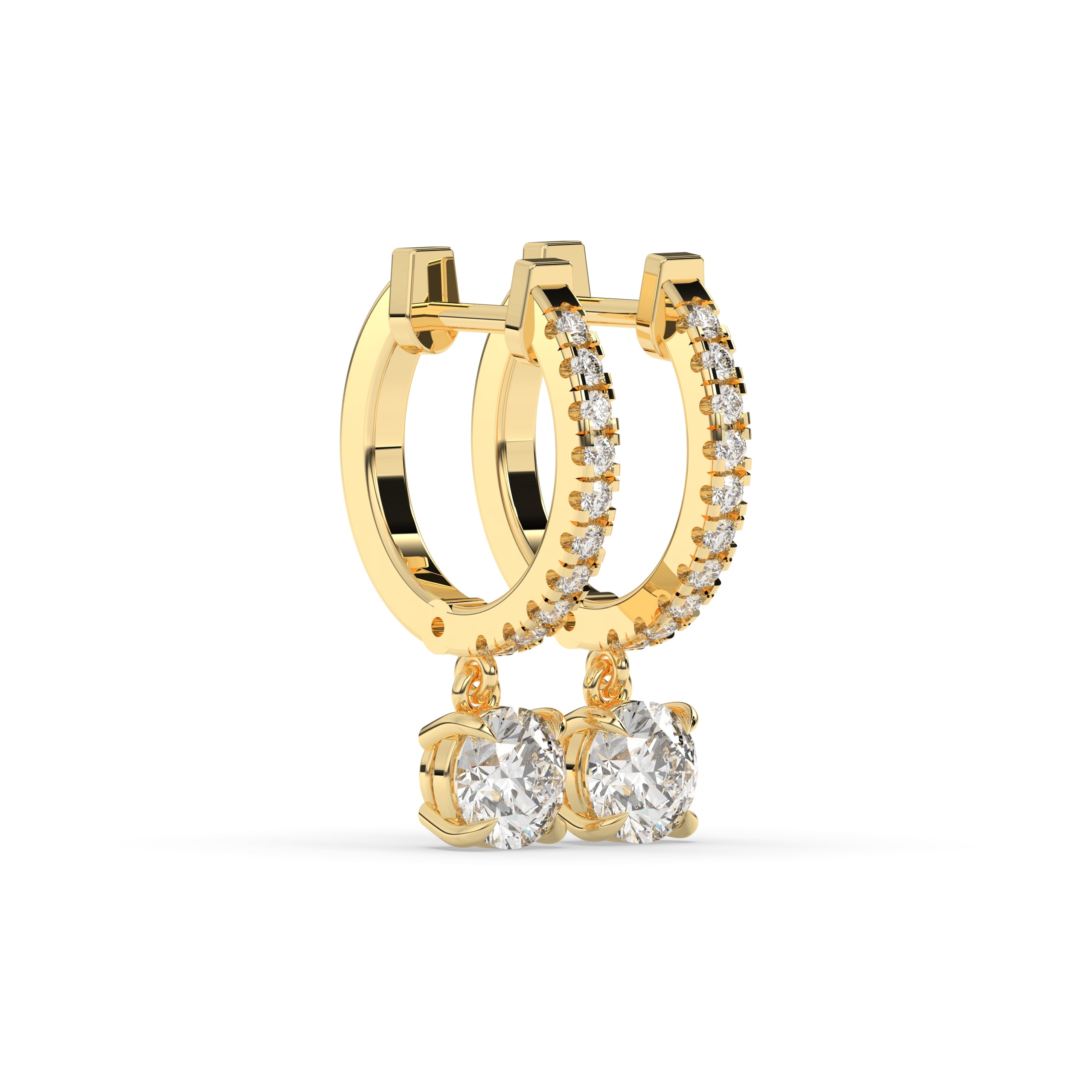 Amara Round Hoop-Drop Earring│ Ø 18mm