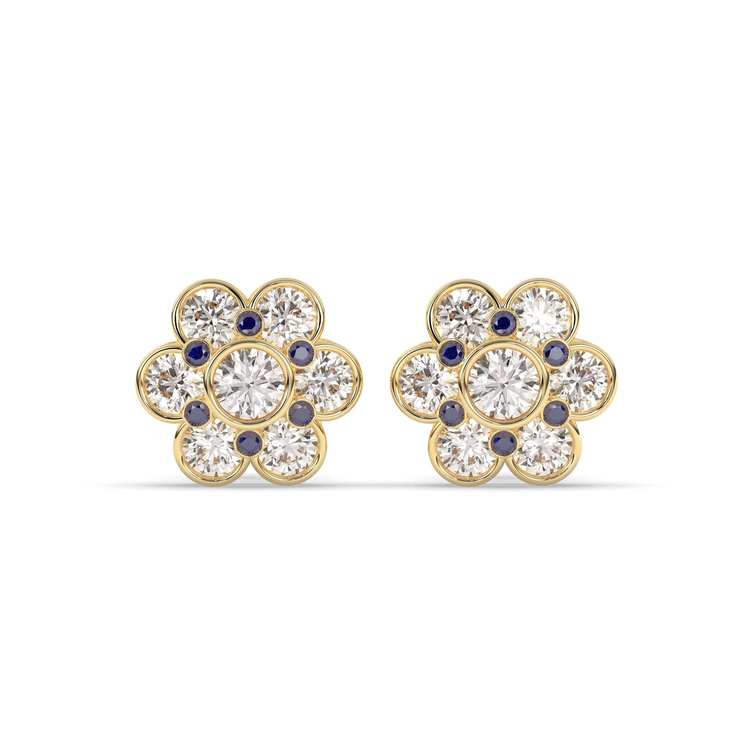 Flora Round Flower Earring
