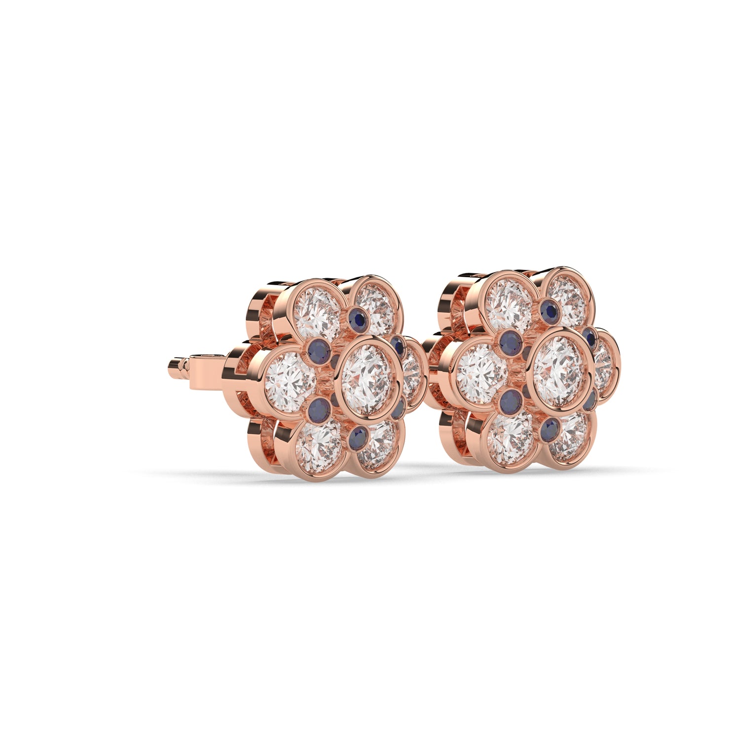 Flora Round Flower Earring