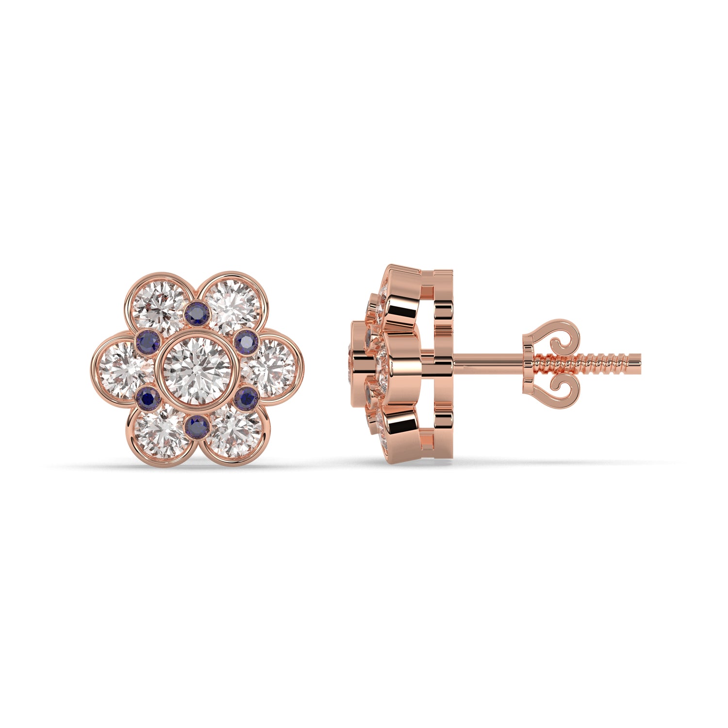 Flora Round Flower Earring