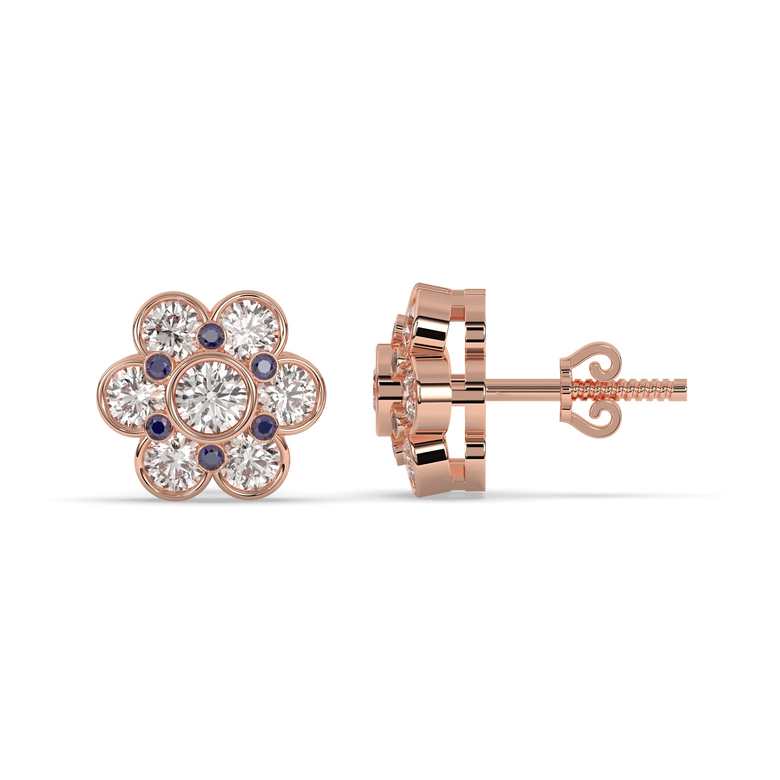 Flora Round Flower Earring