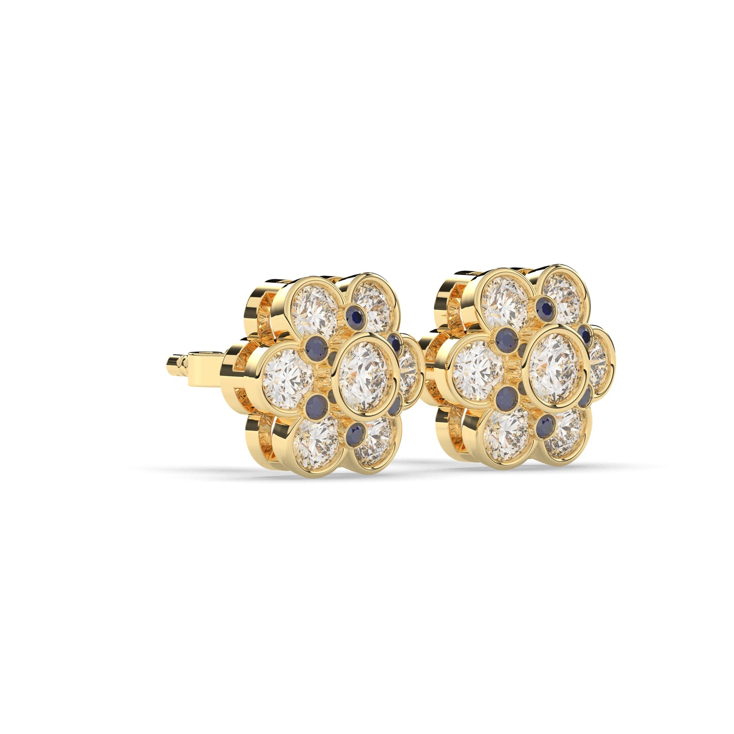 Flora Round Flower Earring