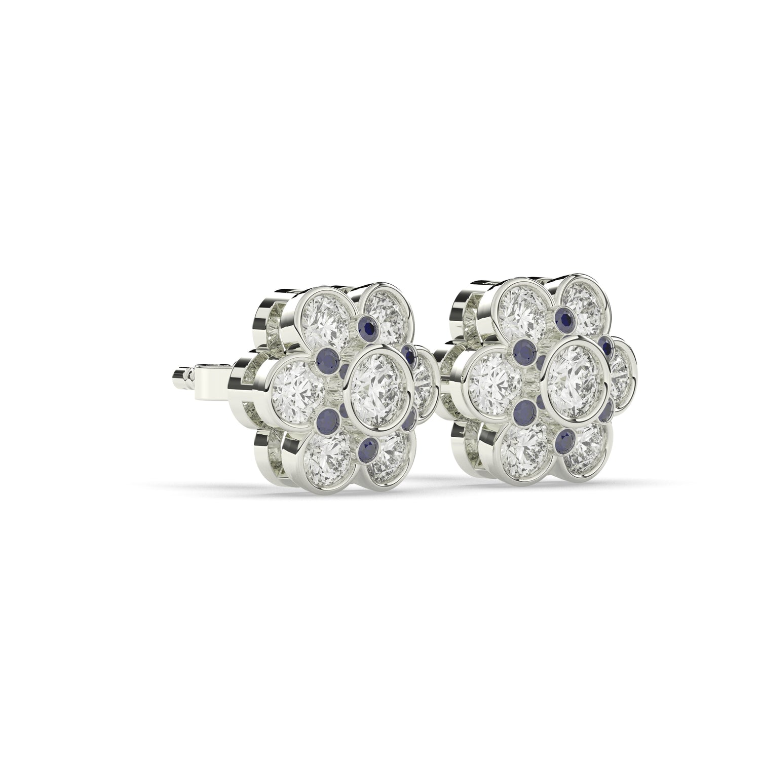Flora Round Flower Earring