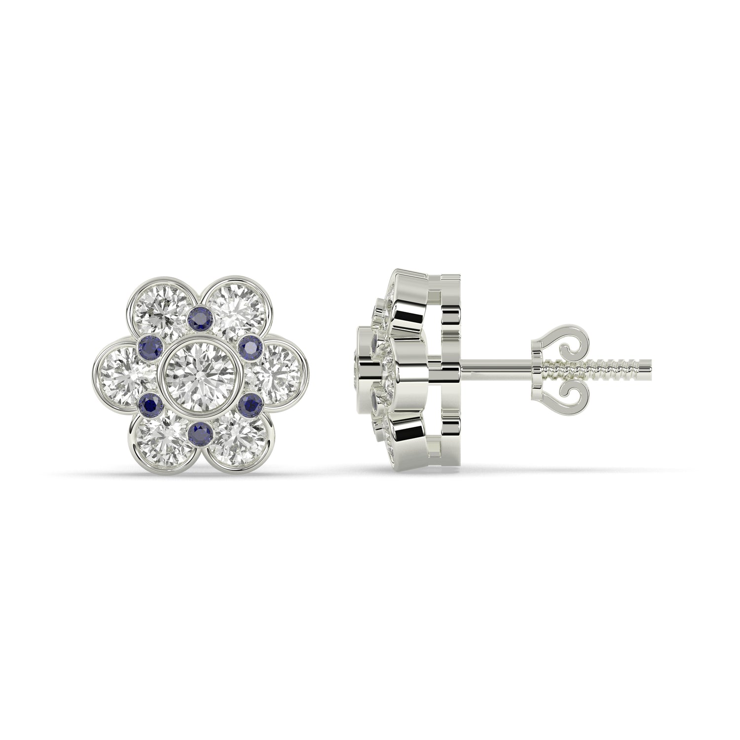 Flora Round Flower Earring