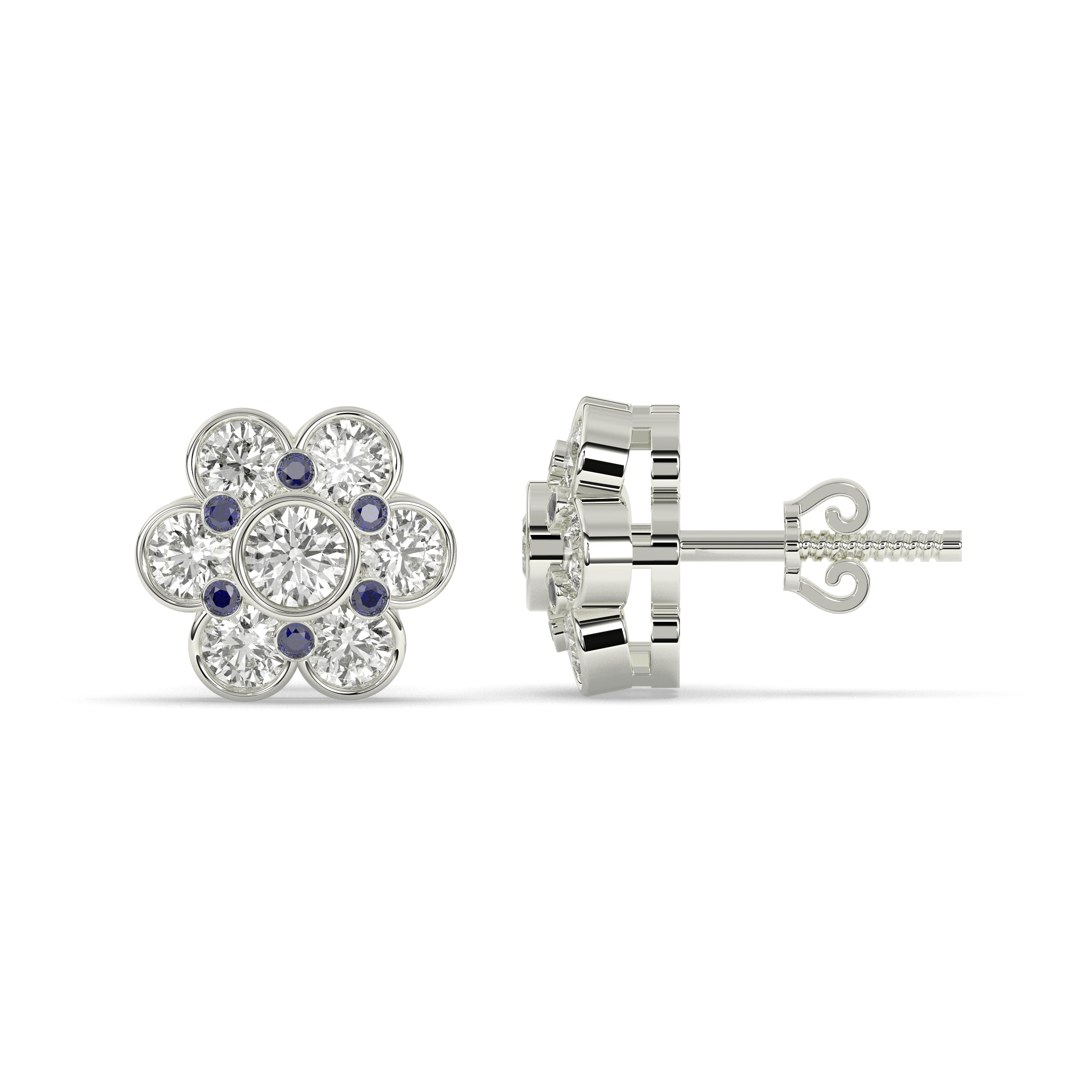 Flora Round Flower Earring