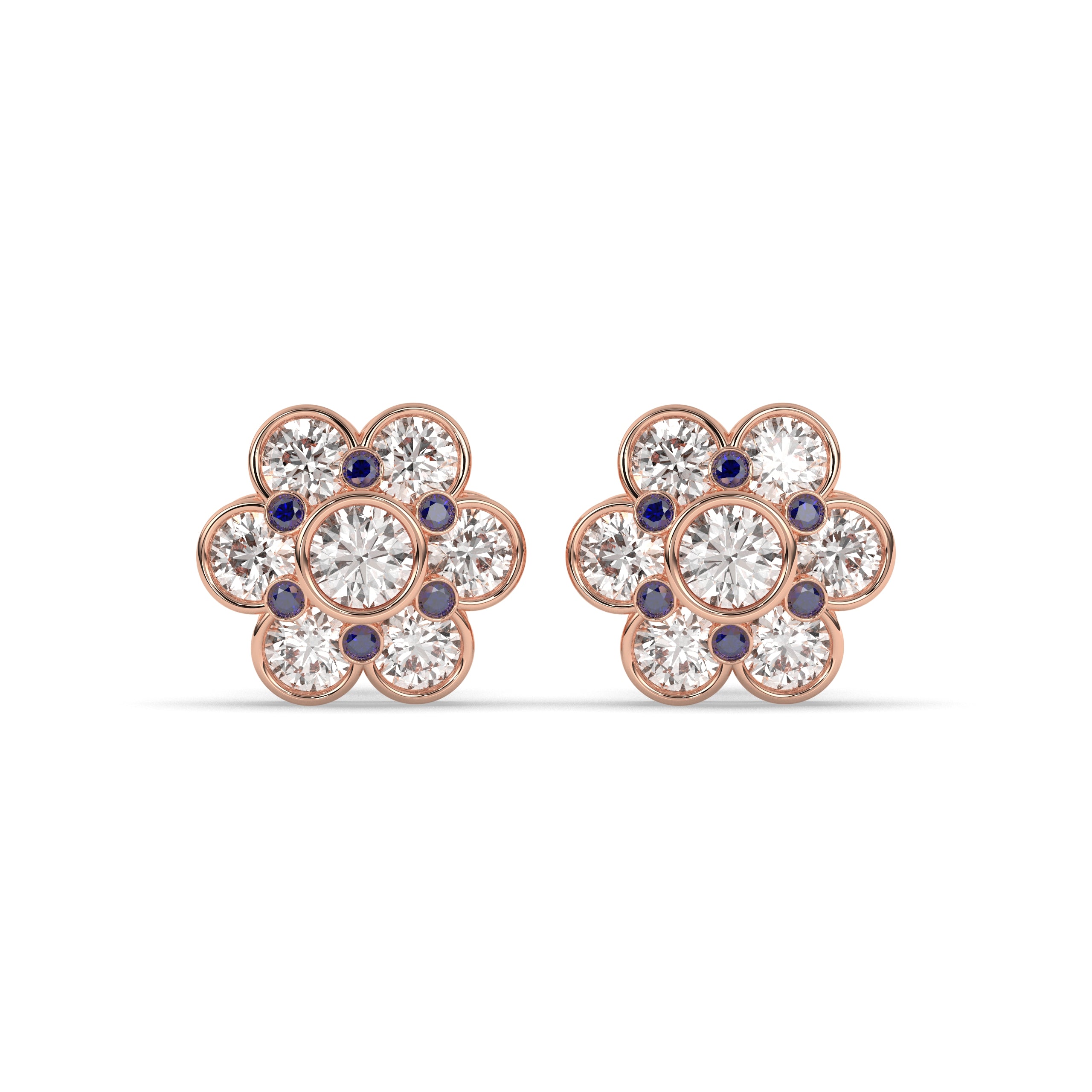 Flora Round Flower Earring