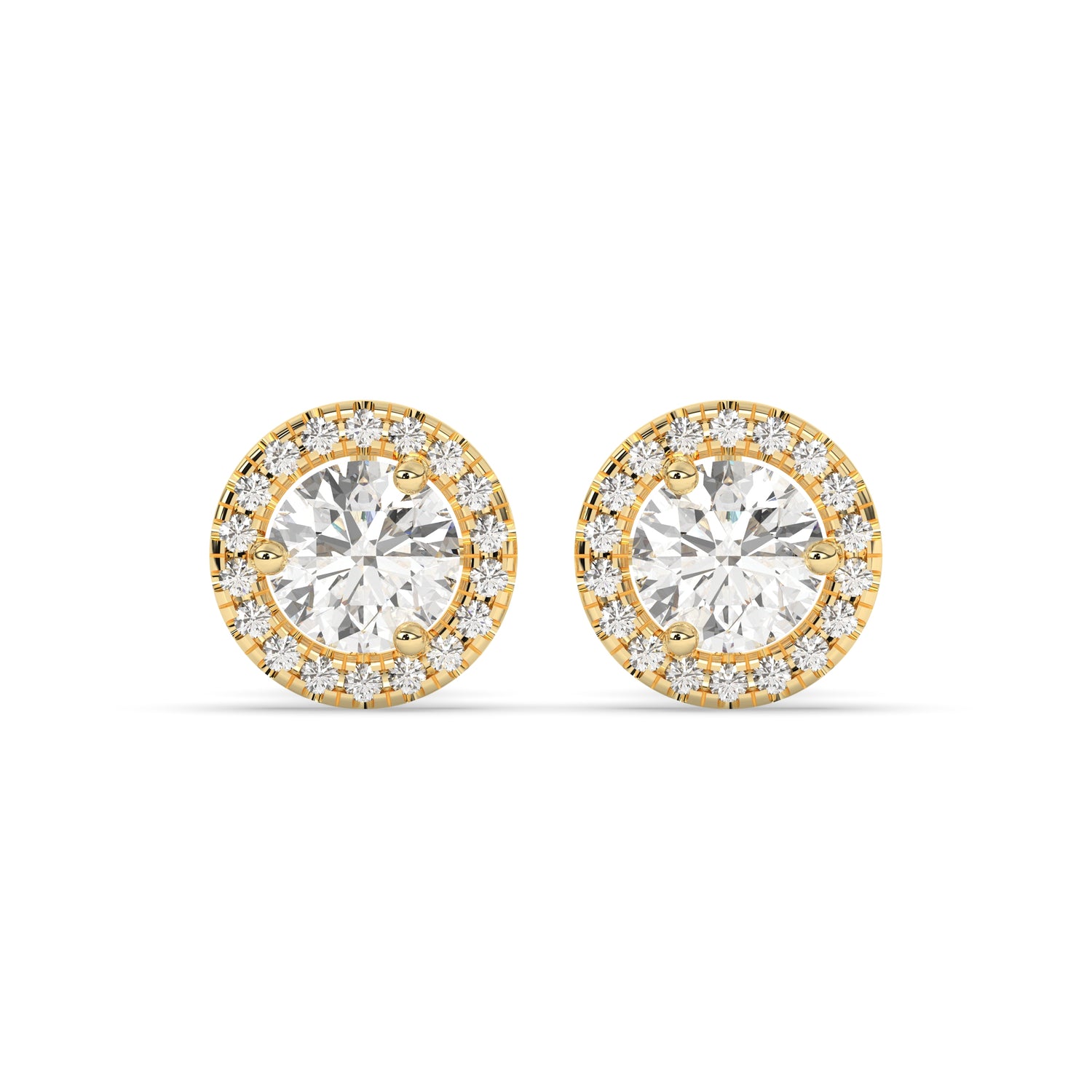 Sophie Round Halo Stud Earring