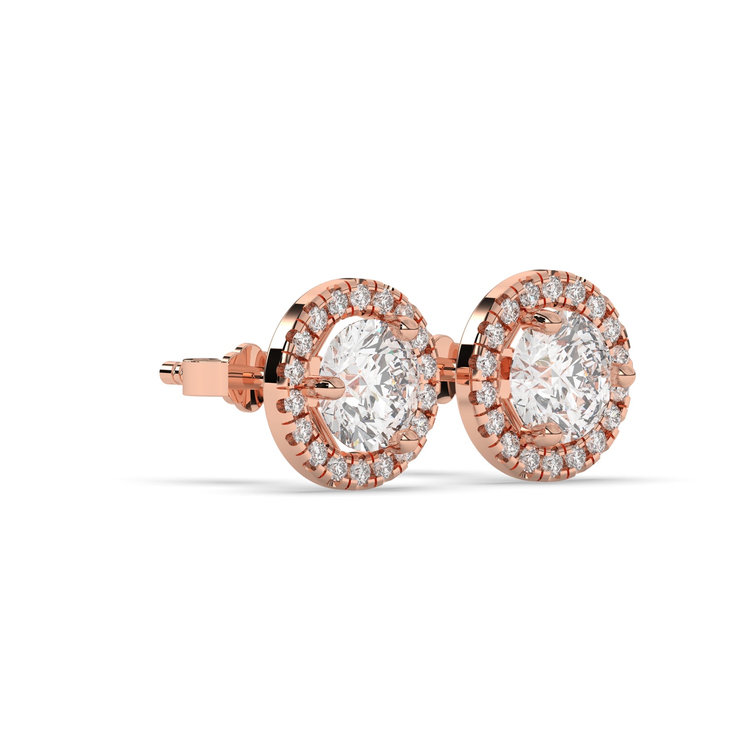 Sophie Round Halo Stud Earring