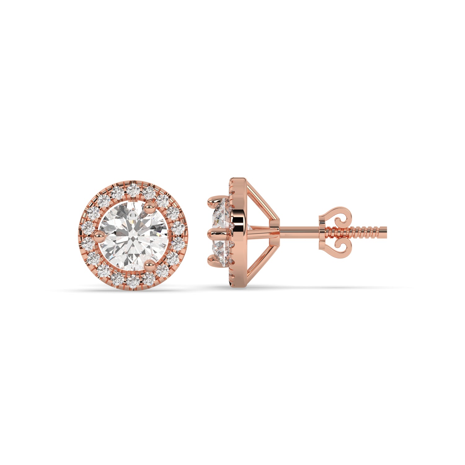 Sophie Round Halo Stud Earring