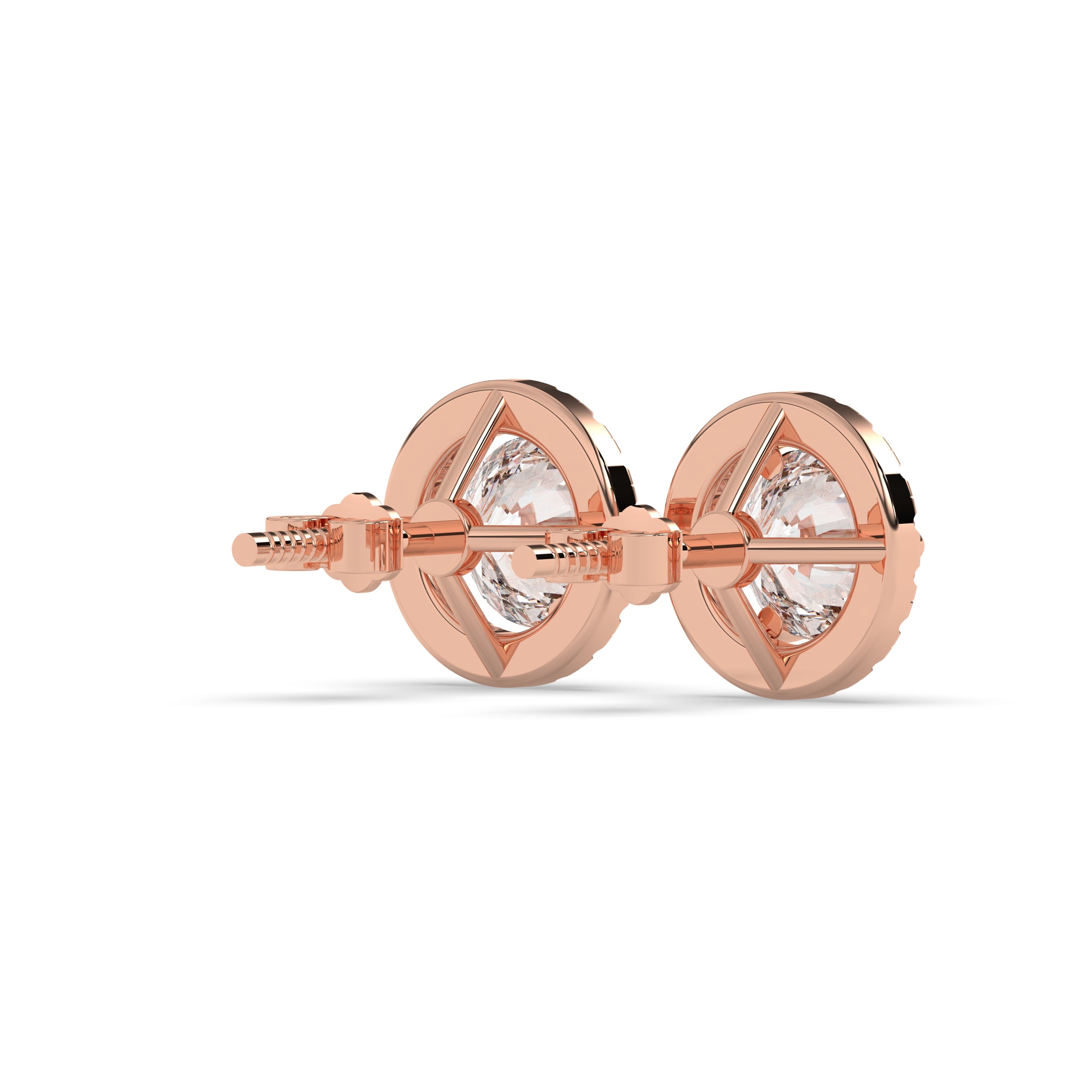Sophie Round Halo Stud Earring
