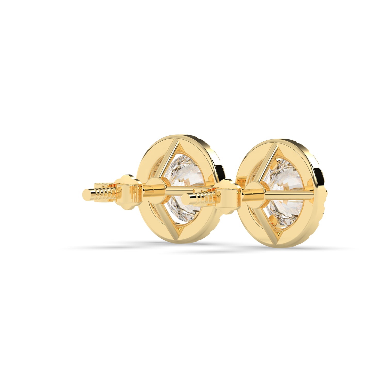 Sophie Round Halo Stud Earring