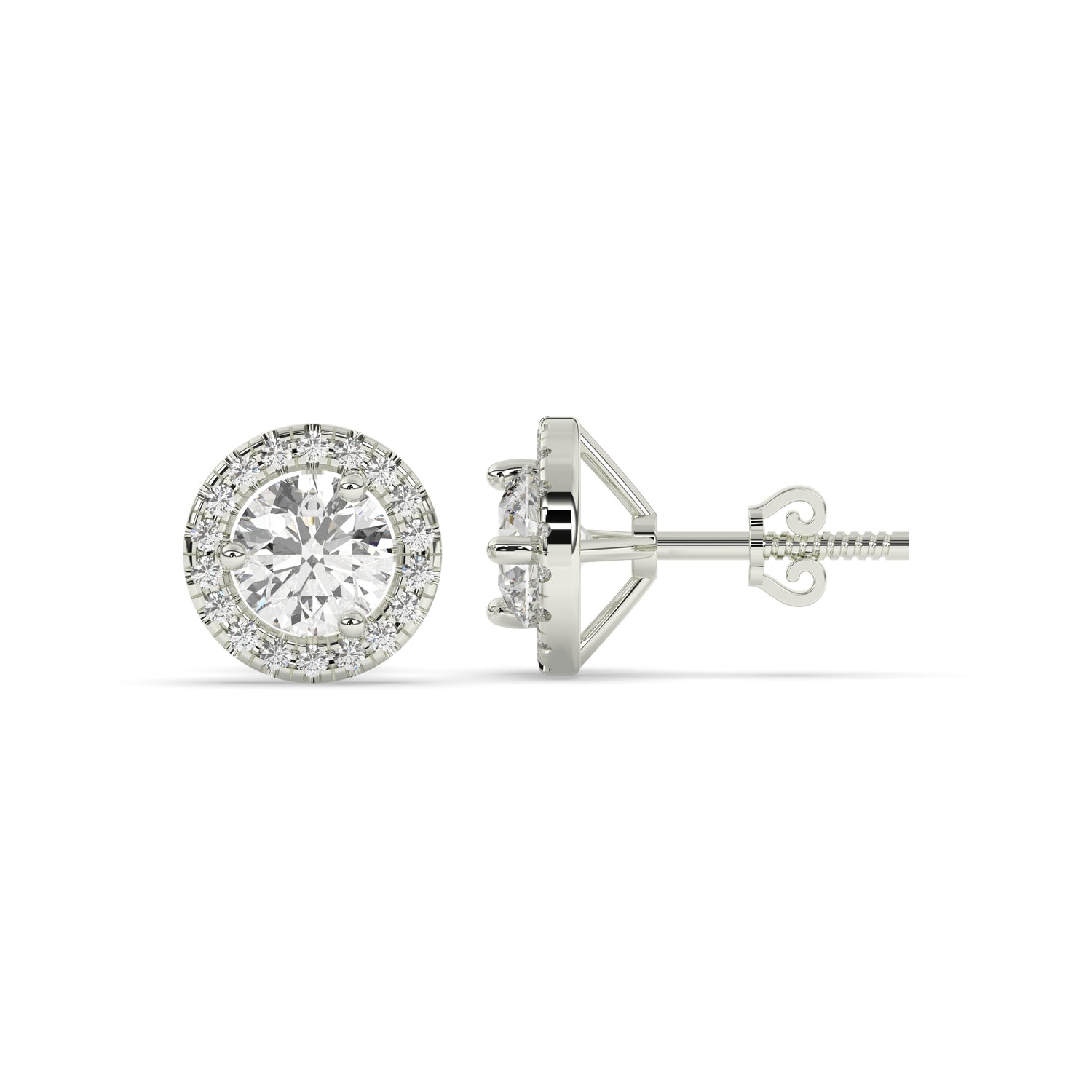 Sophie Round Halo Stud Earring