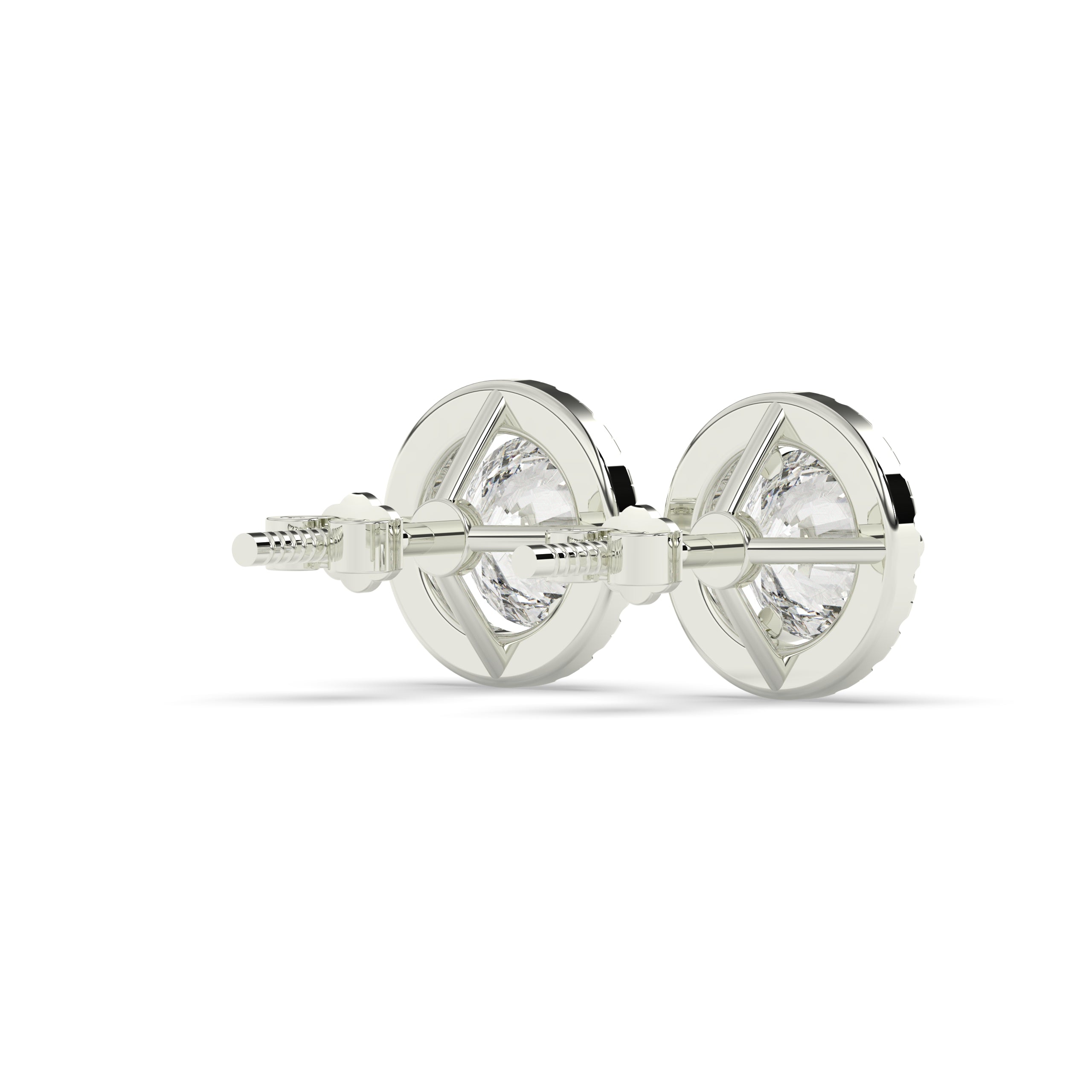 Sophie Round Halo Stud Earring