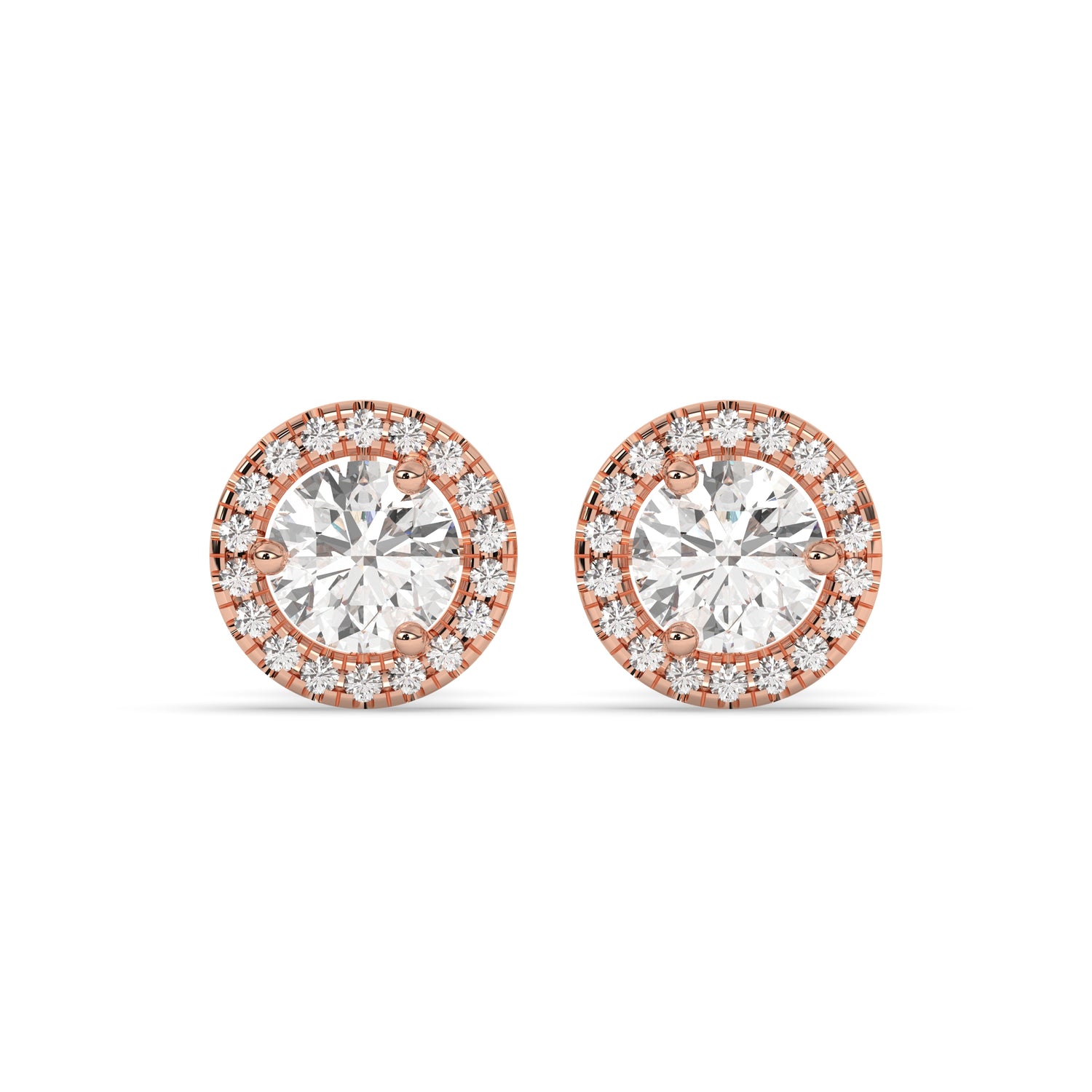 Sophie Round Halo Stud Earring