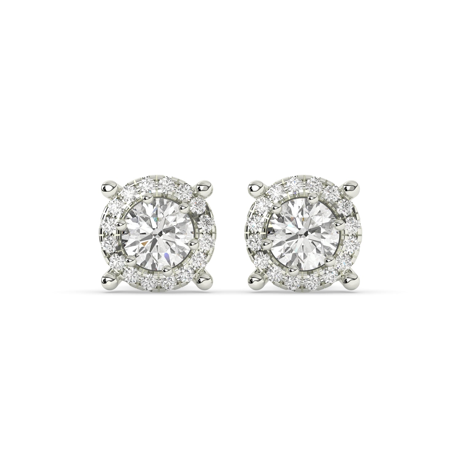 Elina Round Halo Stud Earring