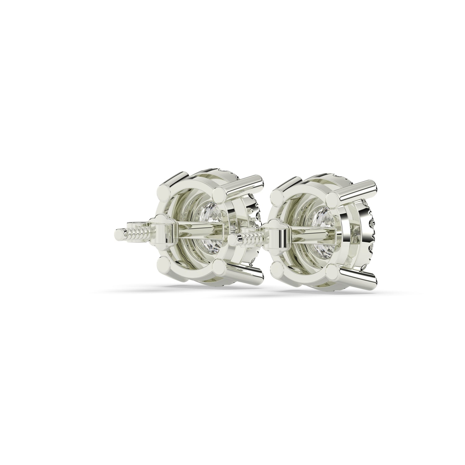 Elina Round Halo Stud Earring