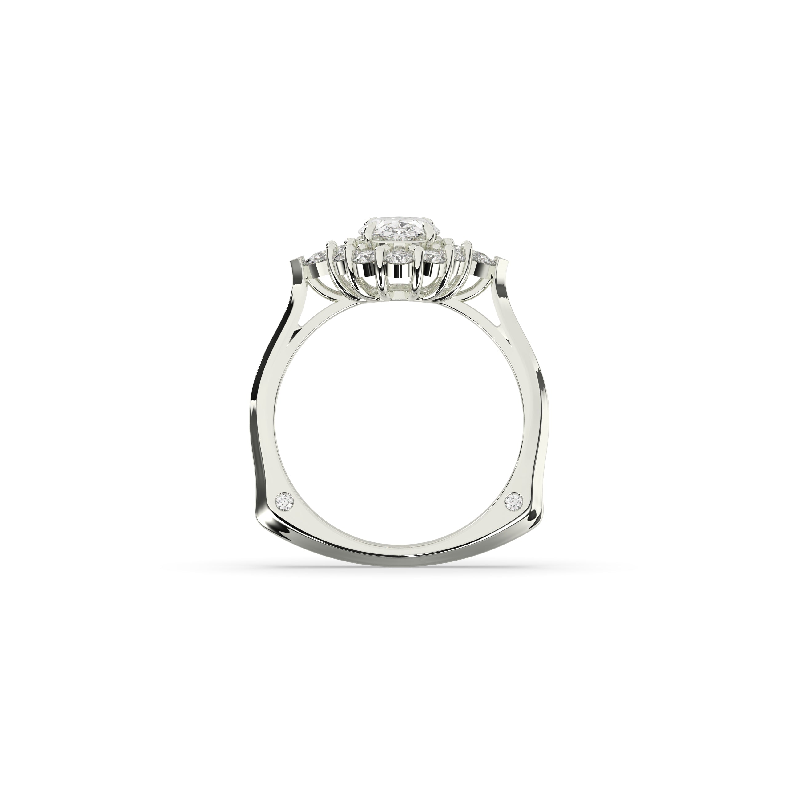 Larissa Oval Halo Ring