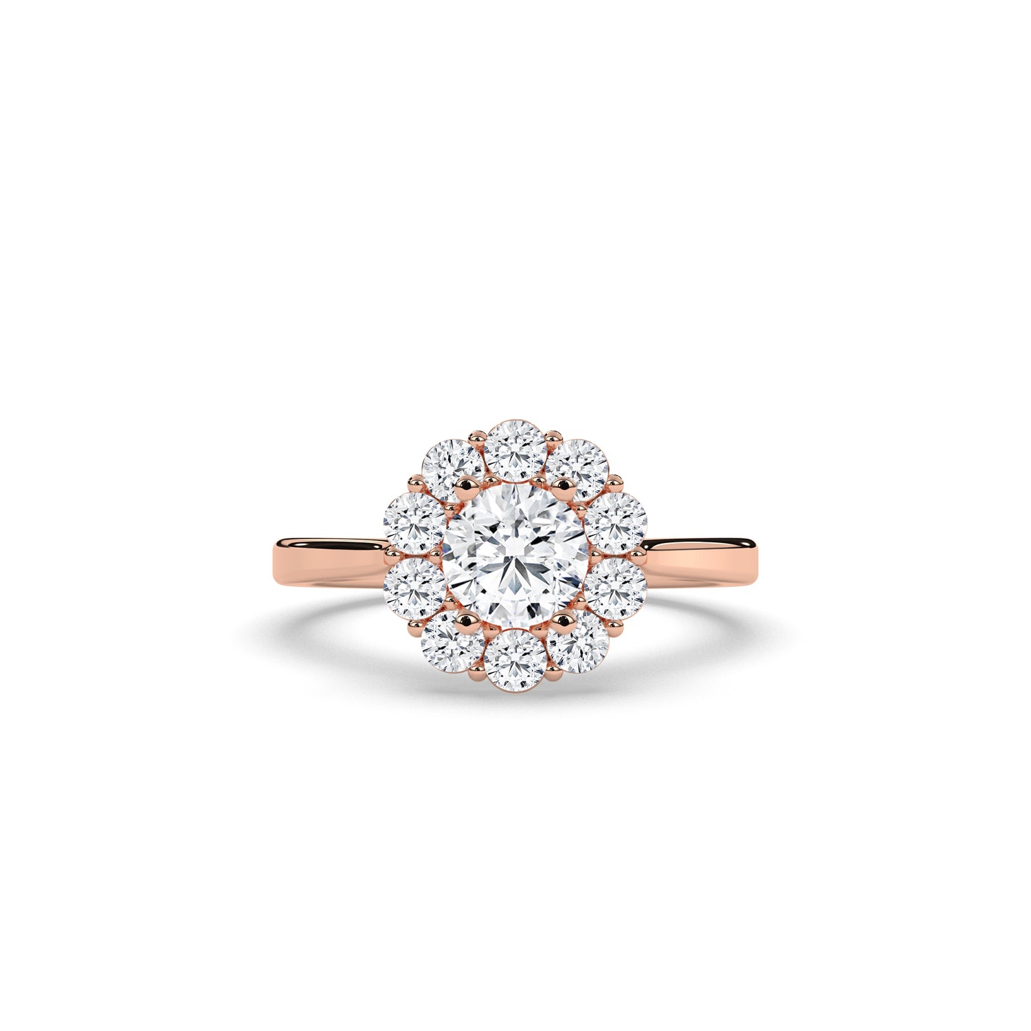 Viola Round Halo Ring