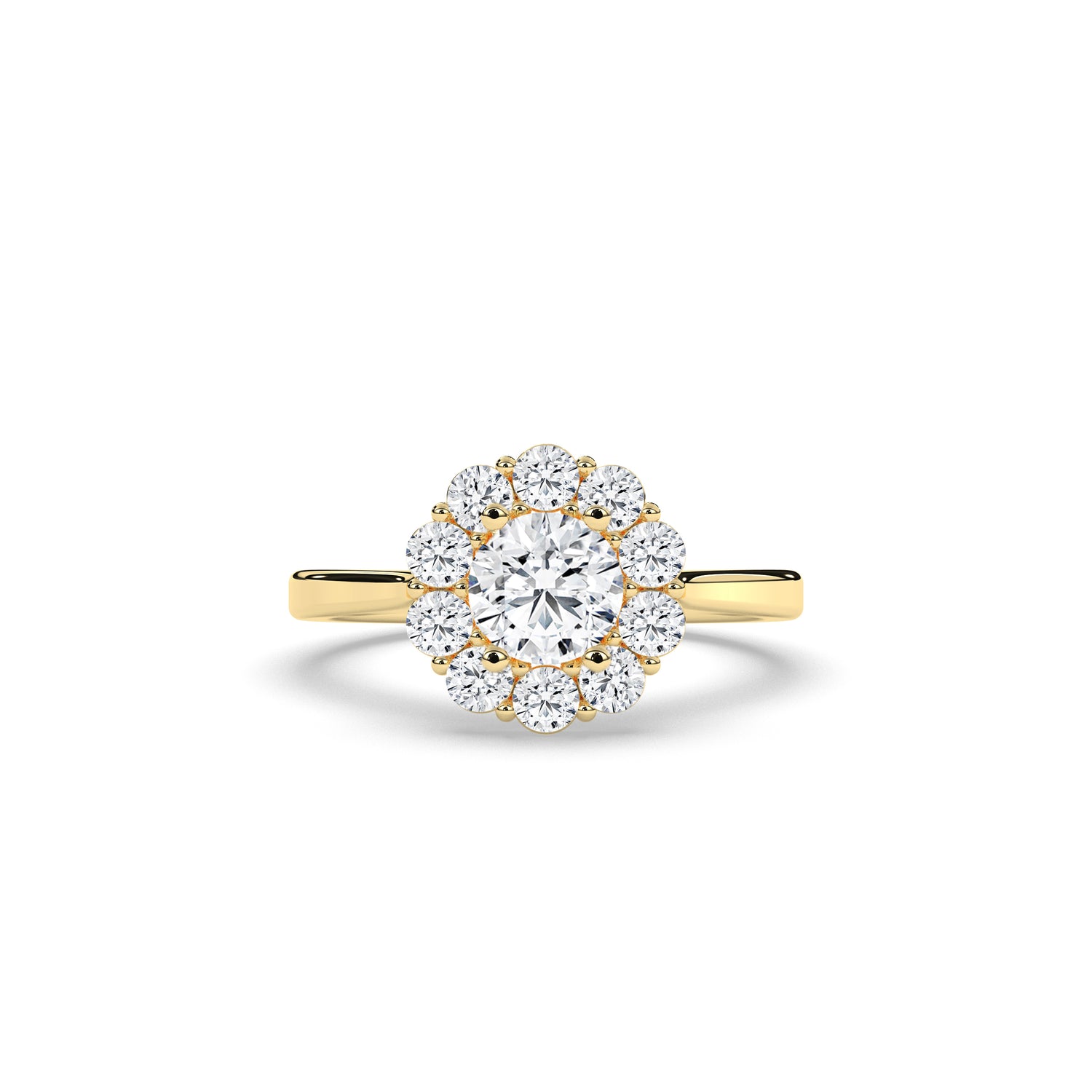 Viola Round Halo Ring