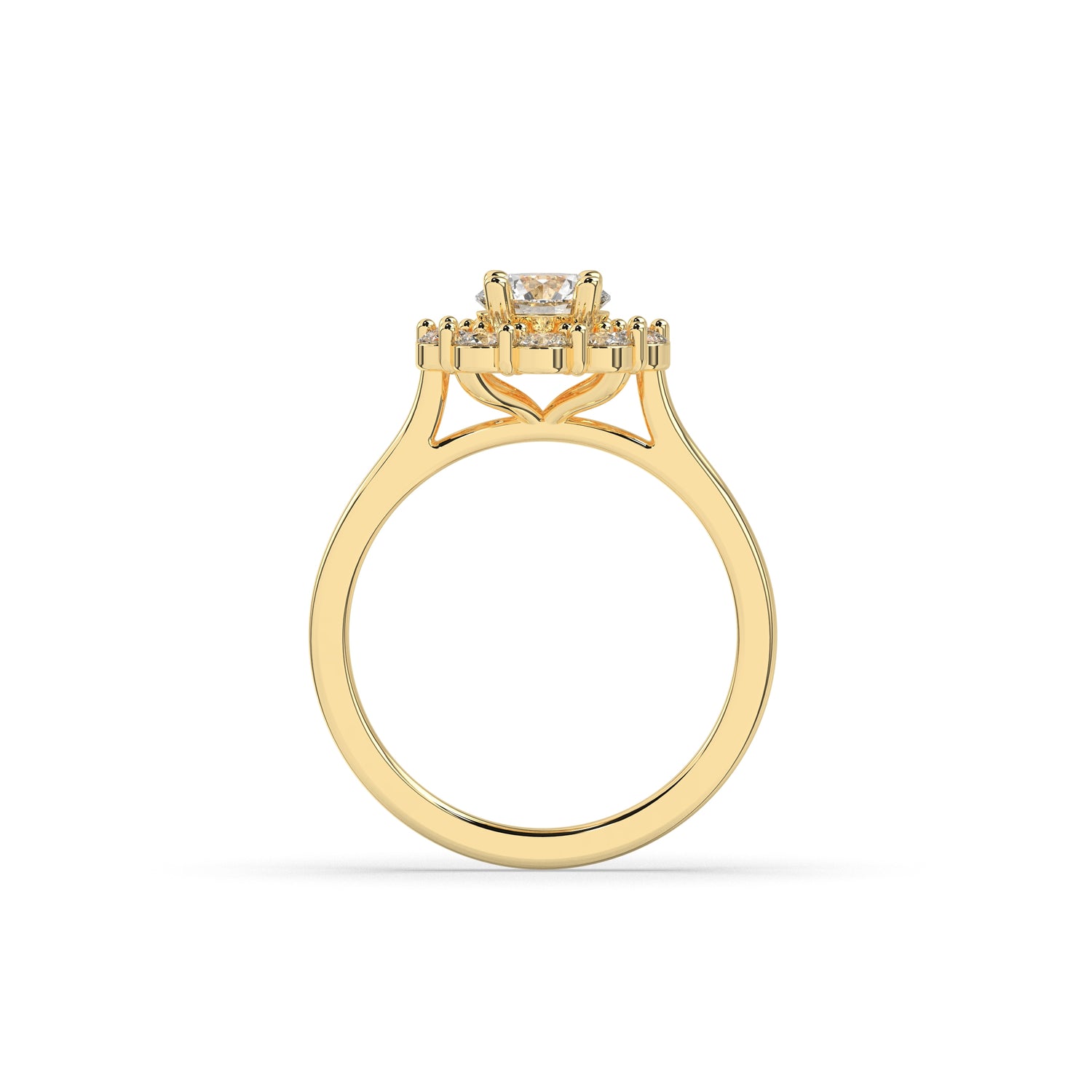 Viola Round Halo Ring
