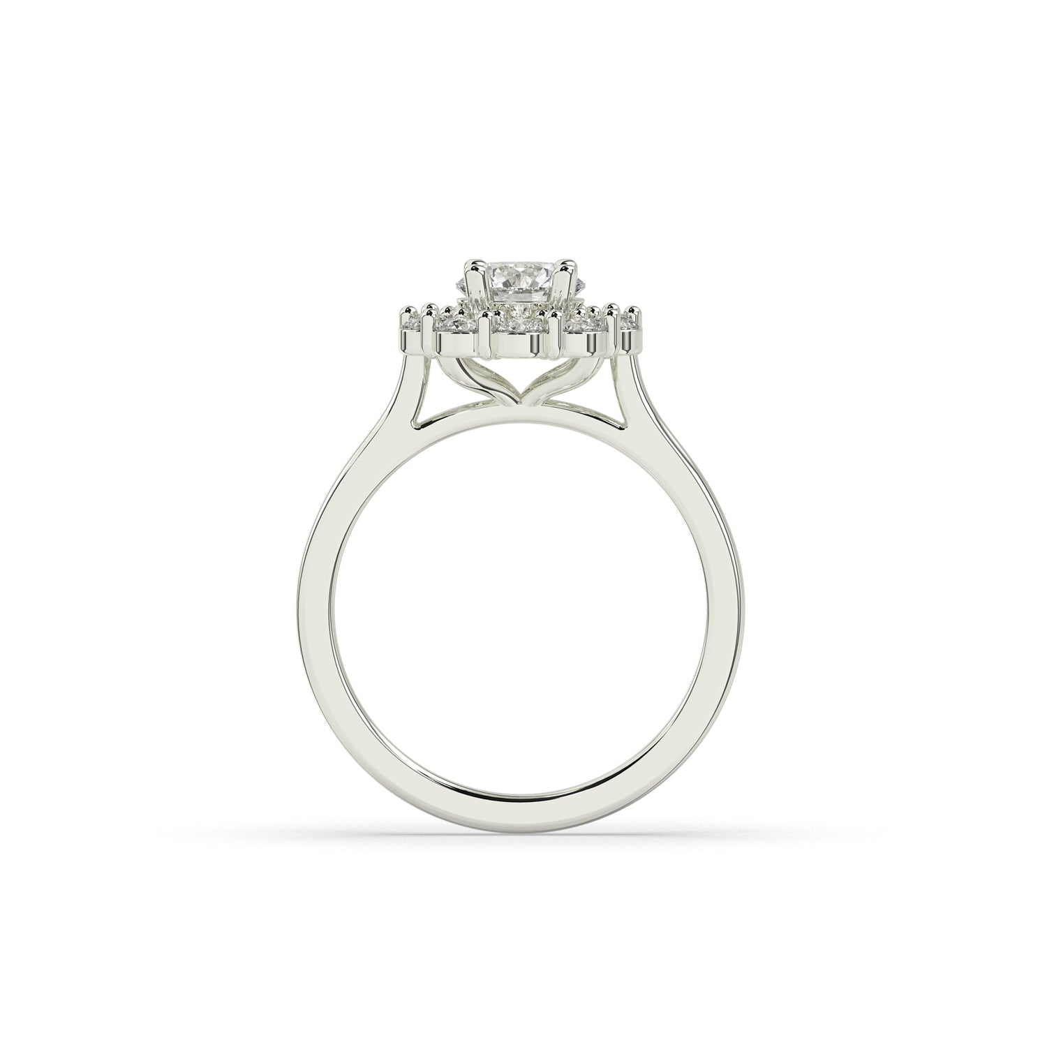 Viola Round Halo Ring