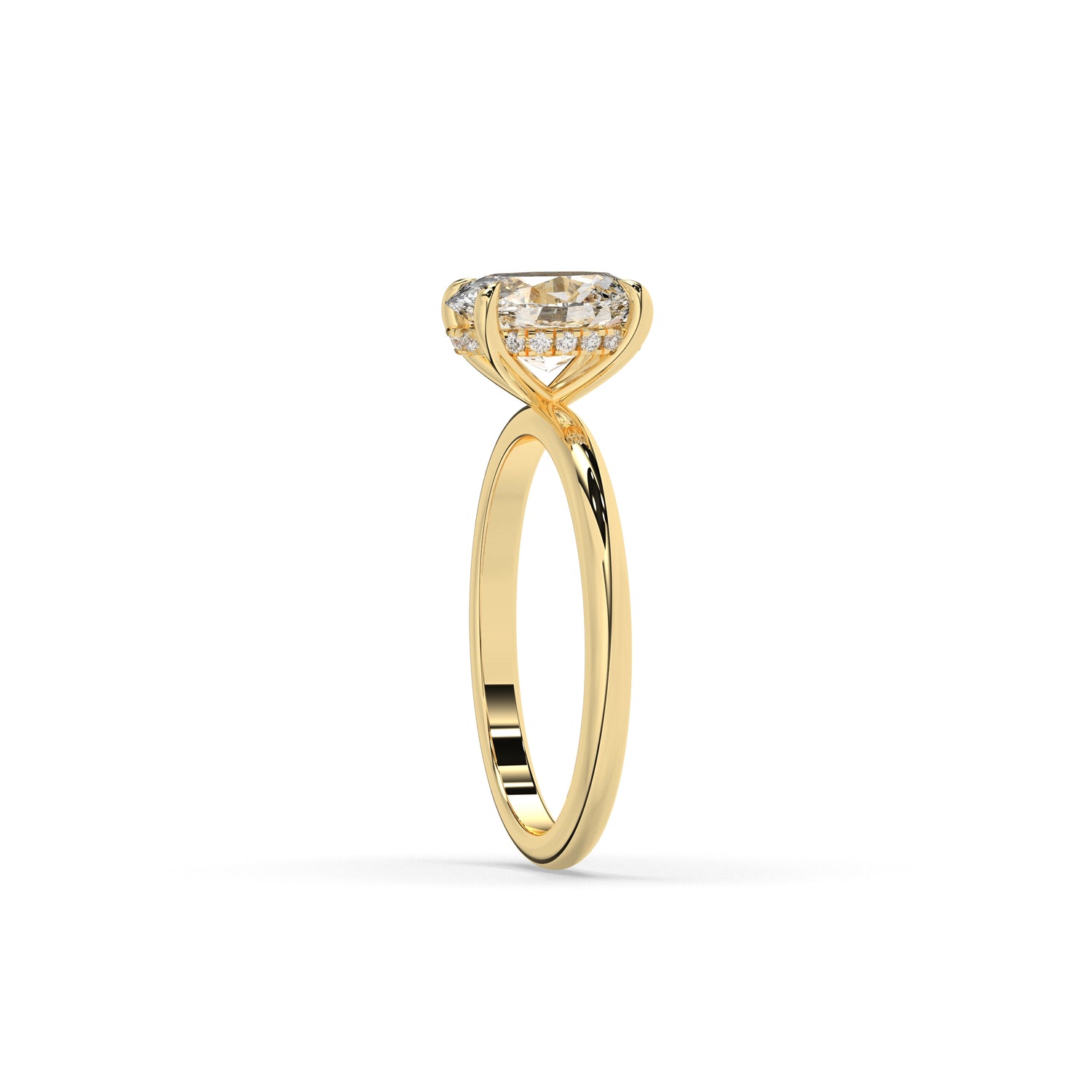 Annika Oval Halo Ring