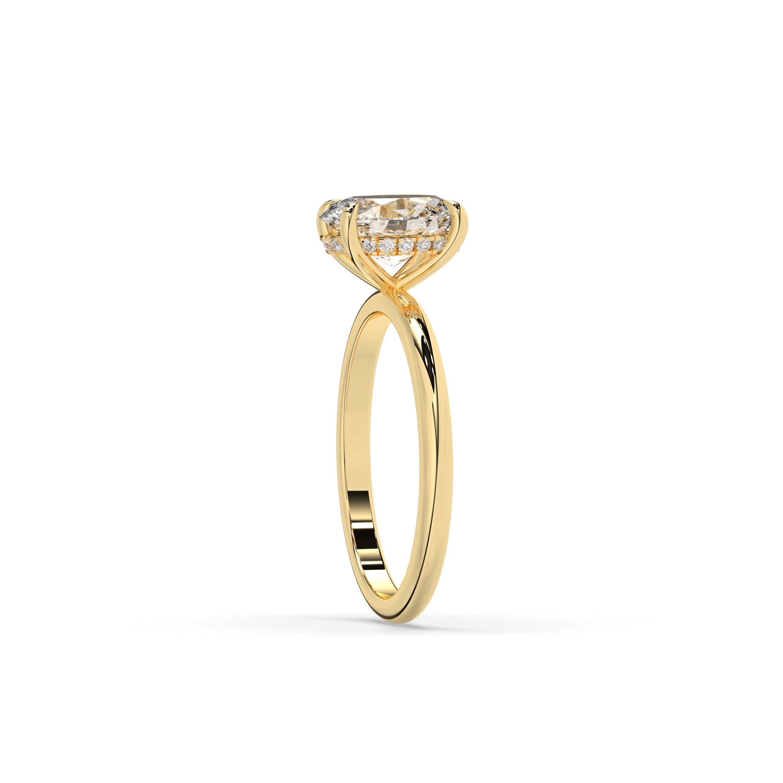 Annika Oval Halo Ring