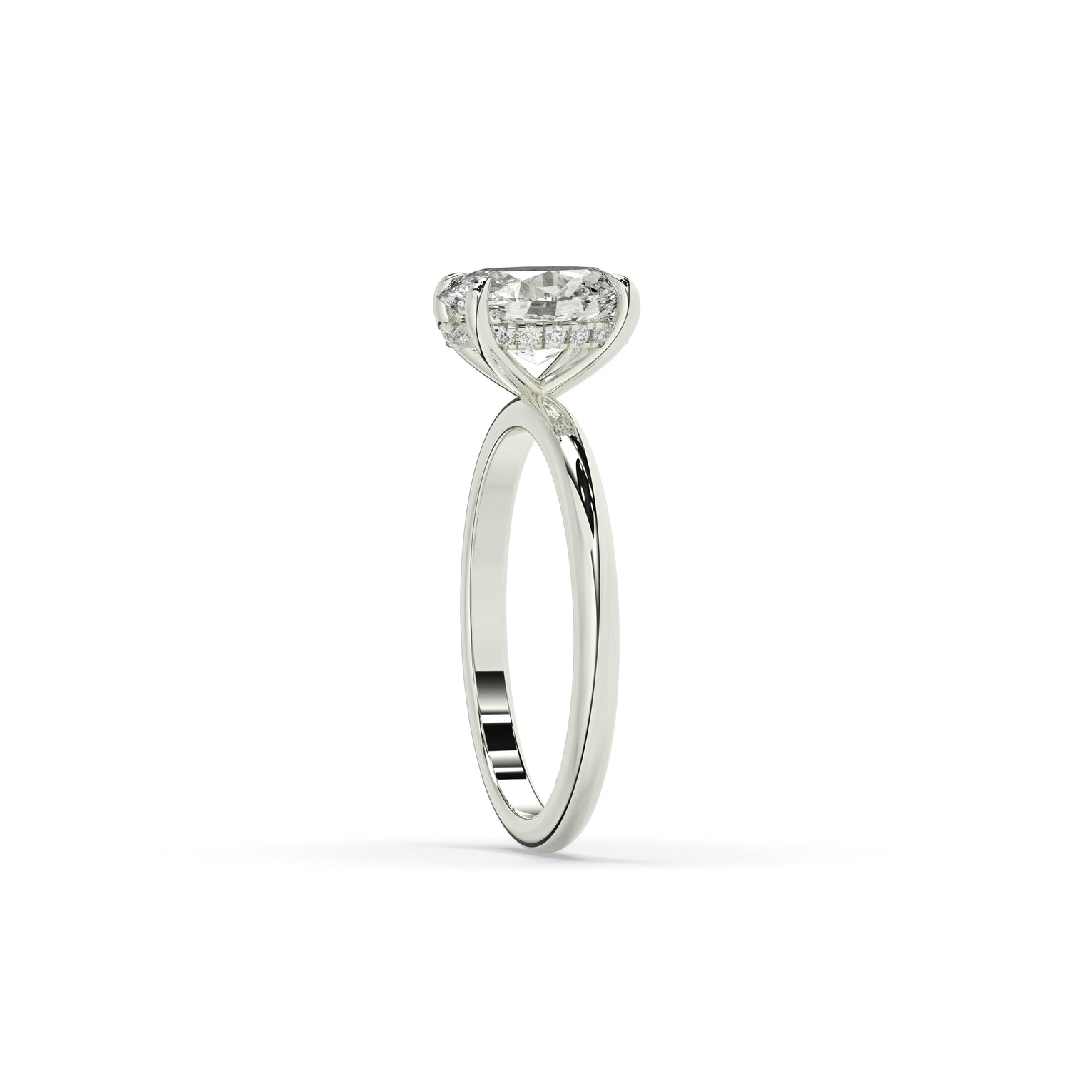 Annika Oval Halo Ring