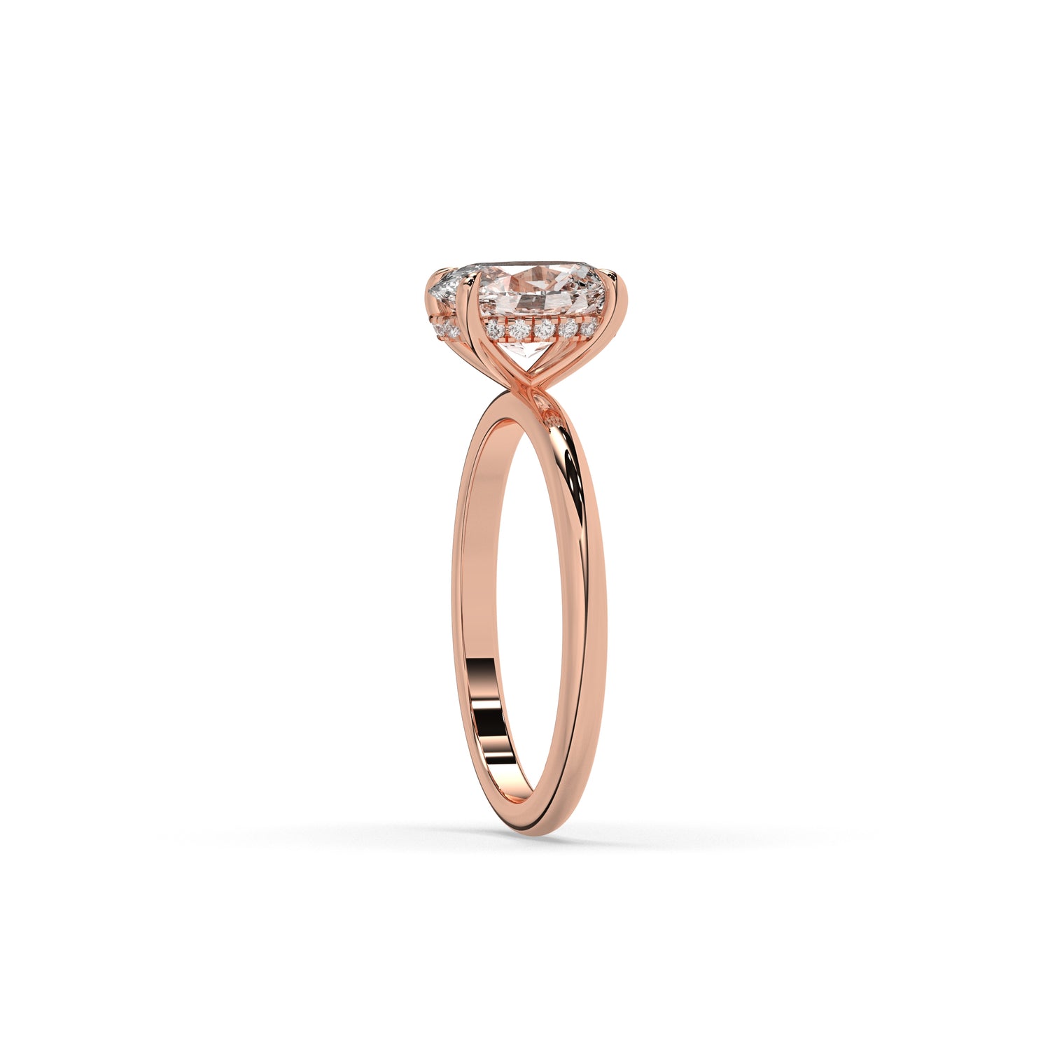 Annika Oval Halo Ring