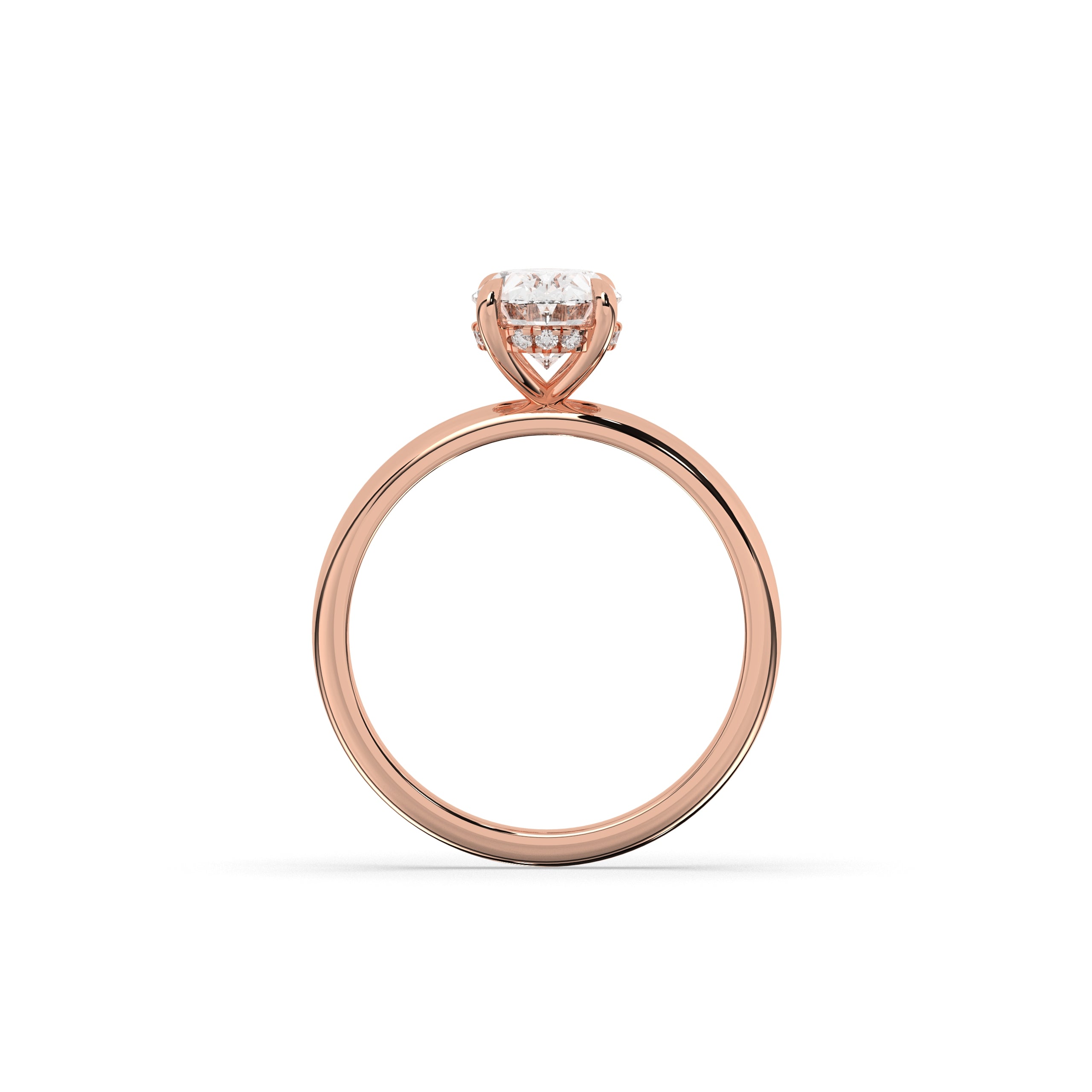 Annika Oval Halo Ring