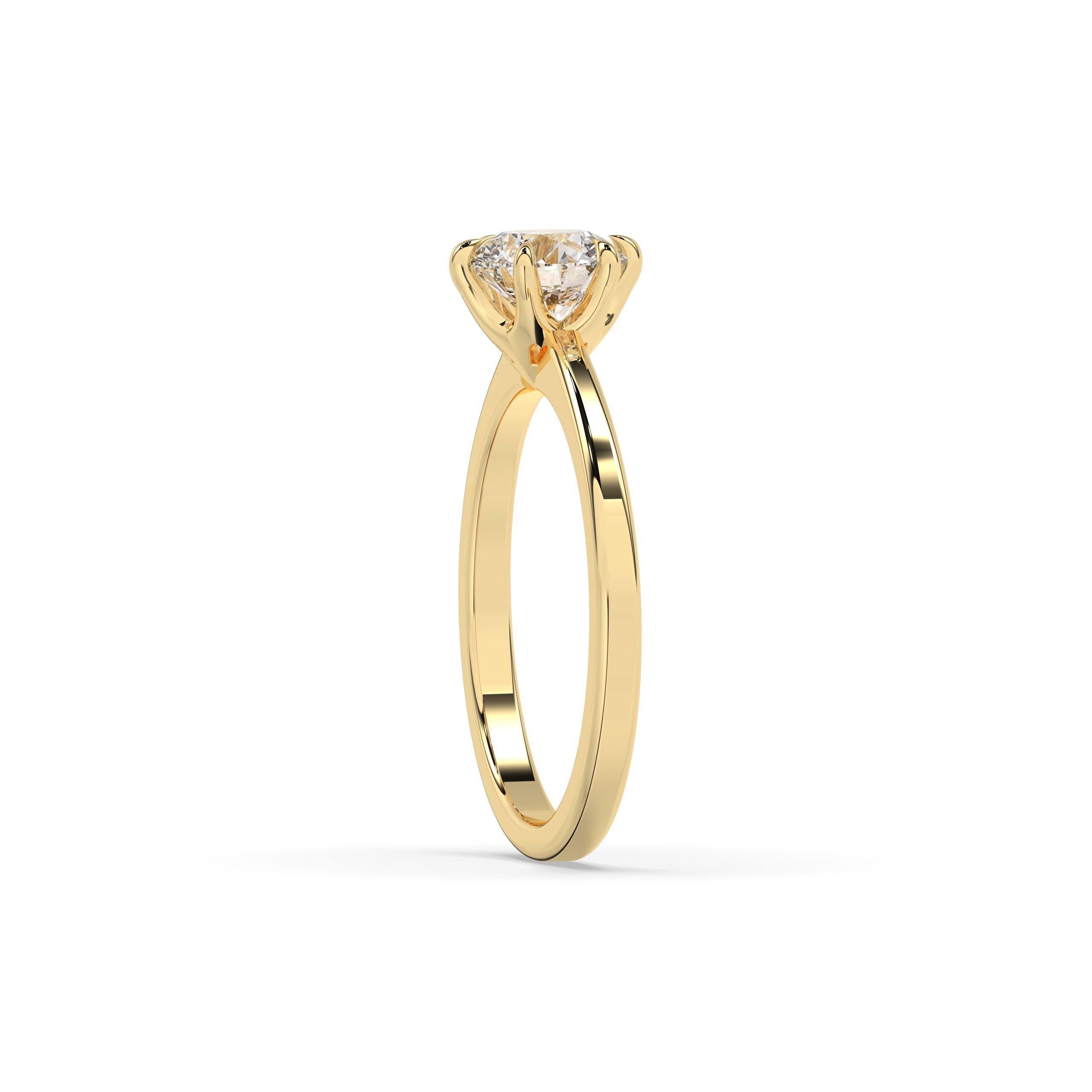 Amber Oval Solitär Ringe