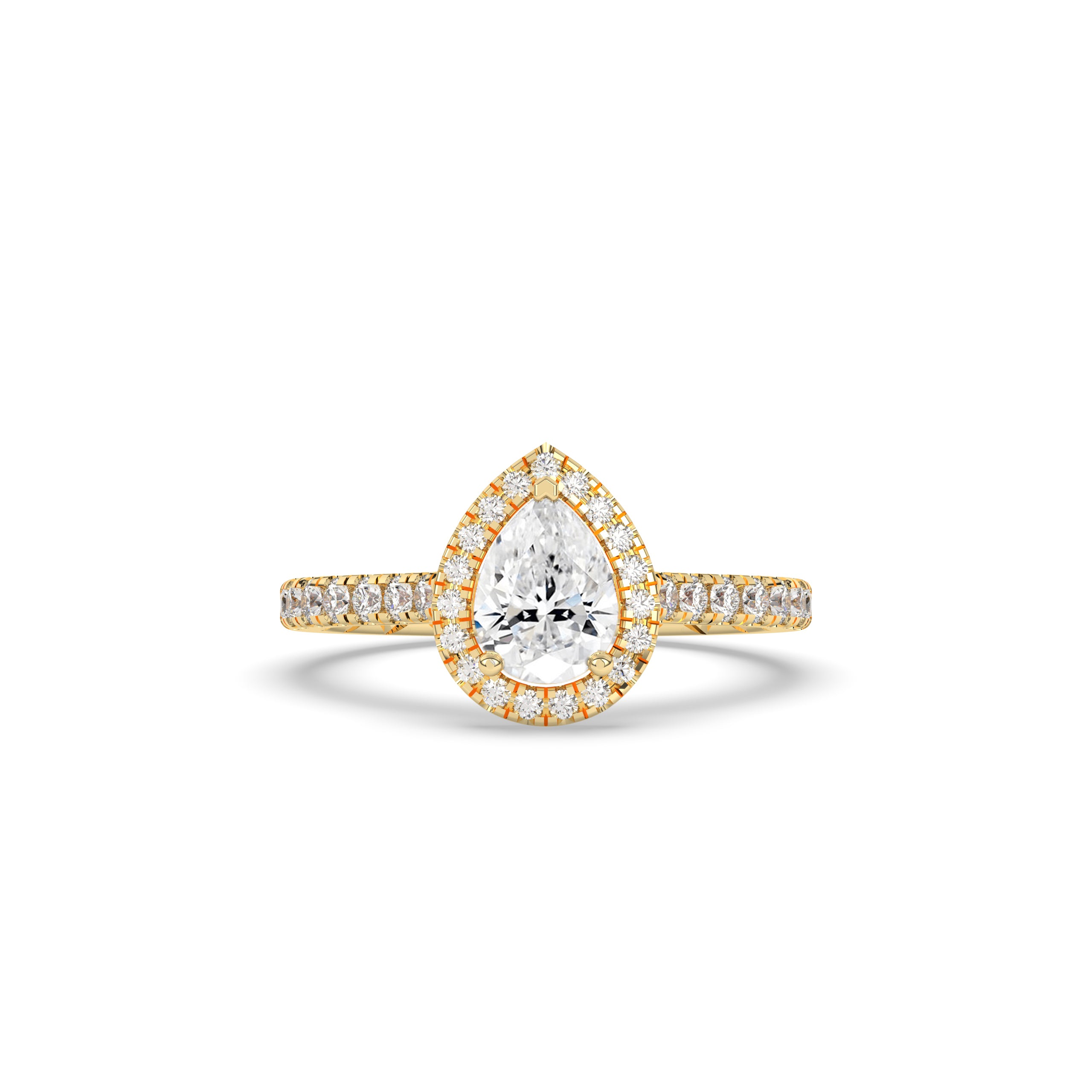 Pati Pear Halo Ring