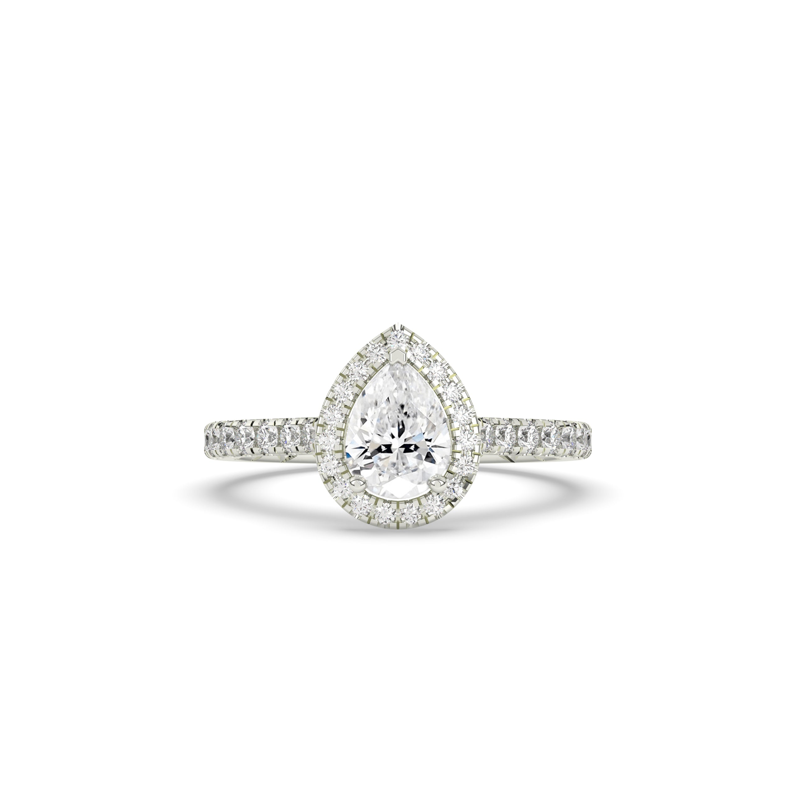 Pati Pear Halo Ring