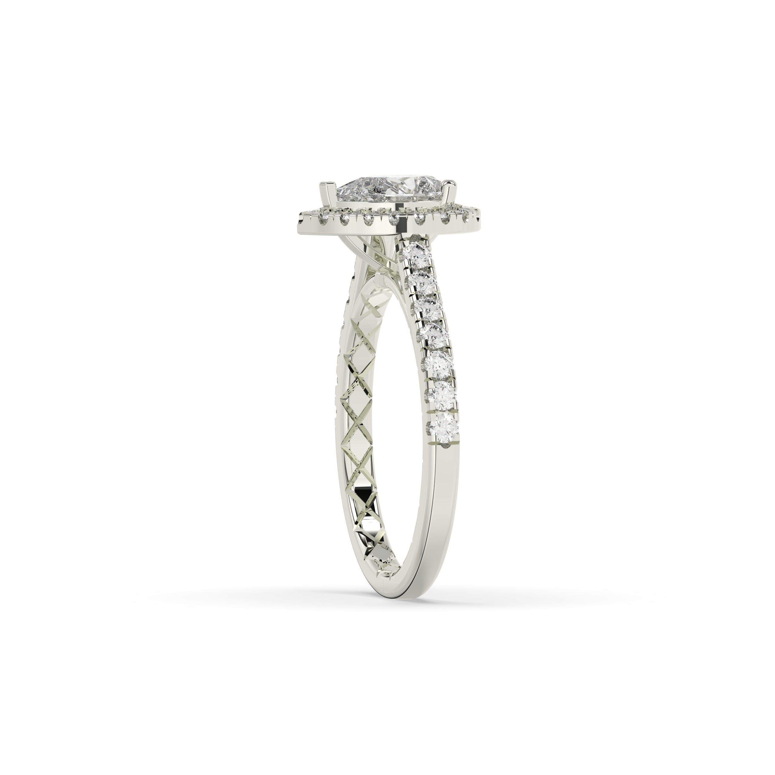 Pati Pear Halo Ring