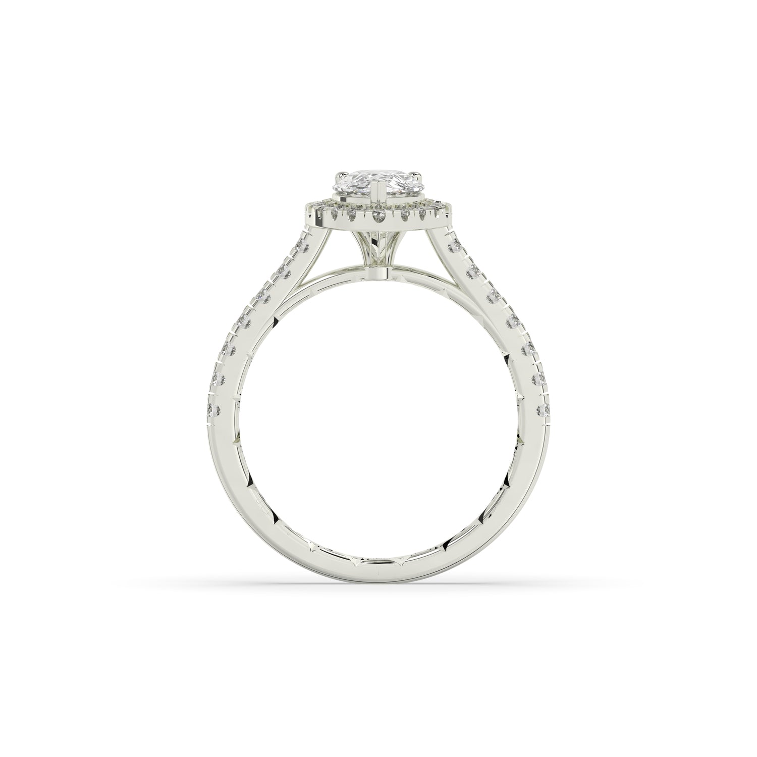 Pati Pear Halo Ring