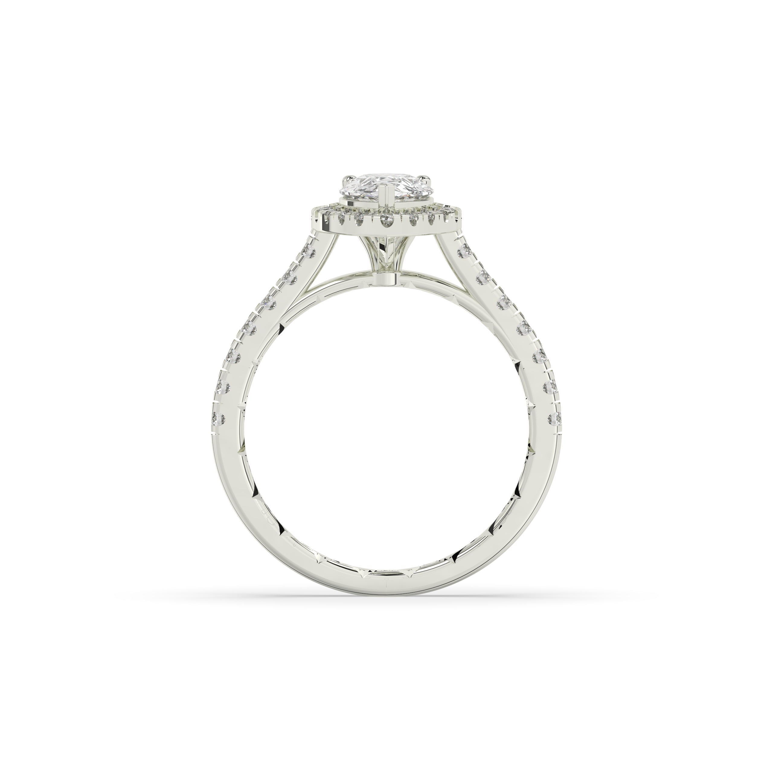 Pati Pear Halo Ring