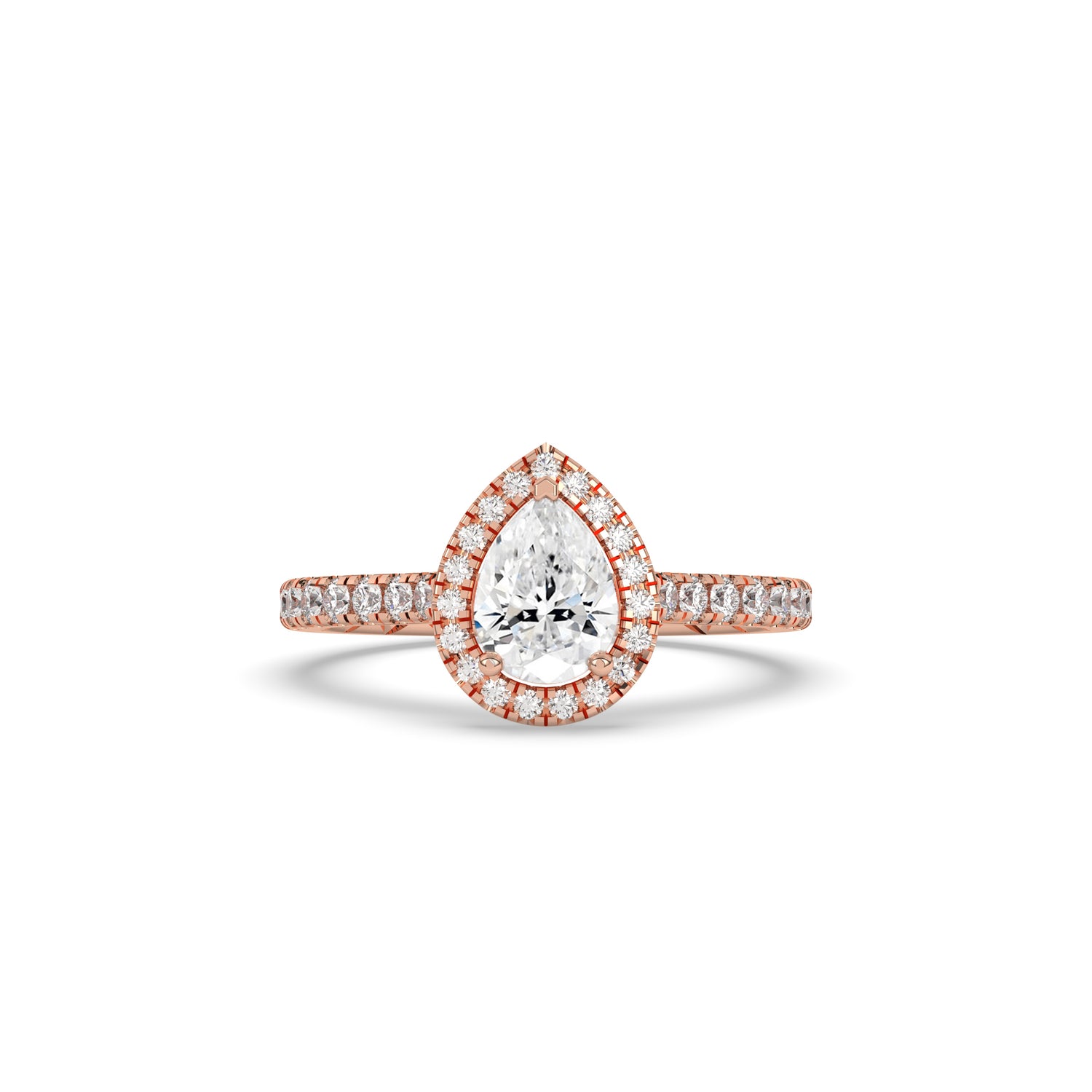 Pati Pear Halo Ring