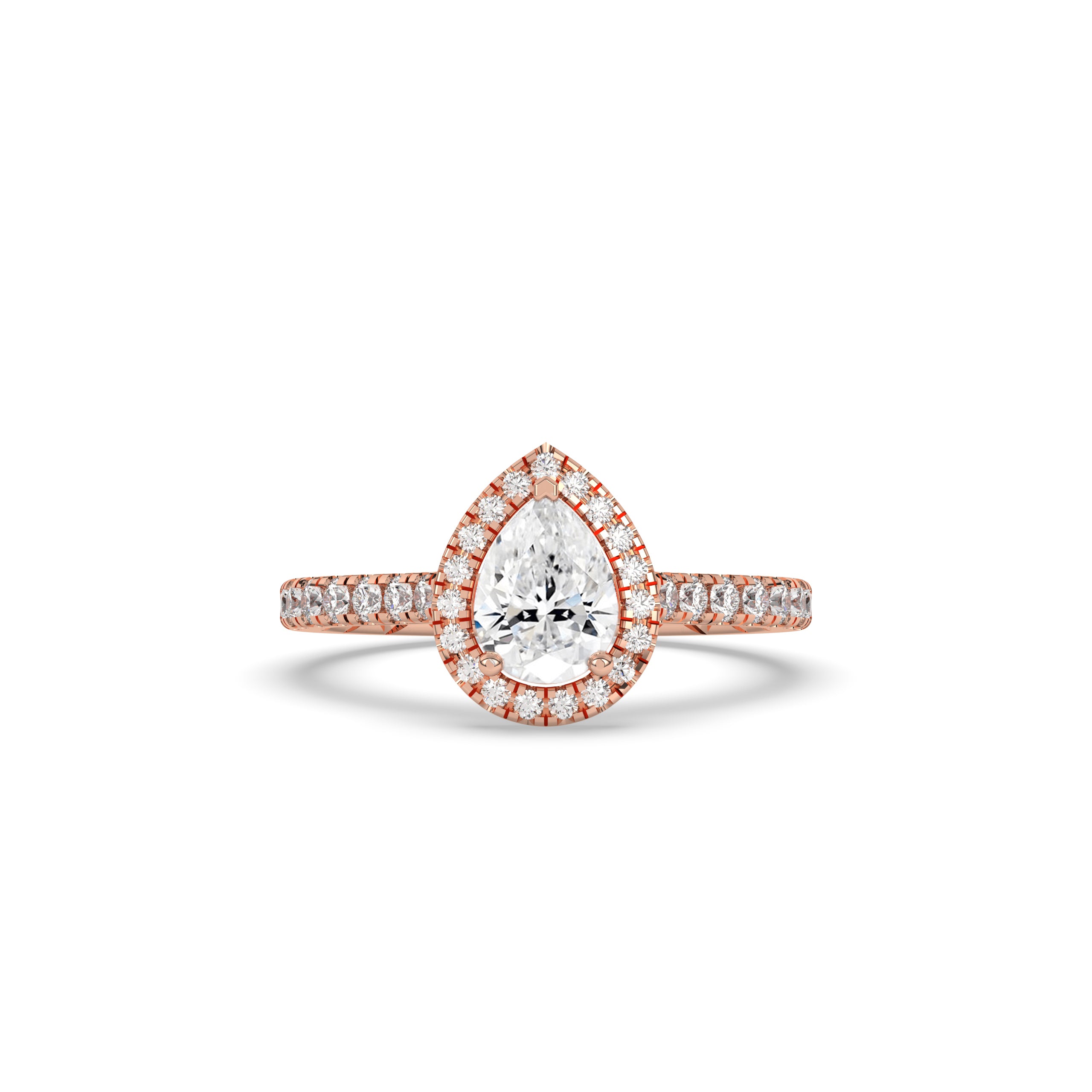 Pati Pear Halo Ring