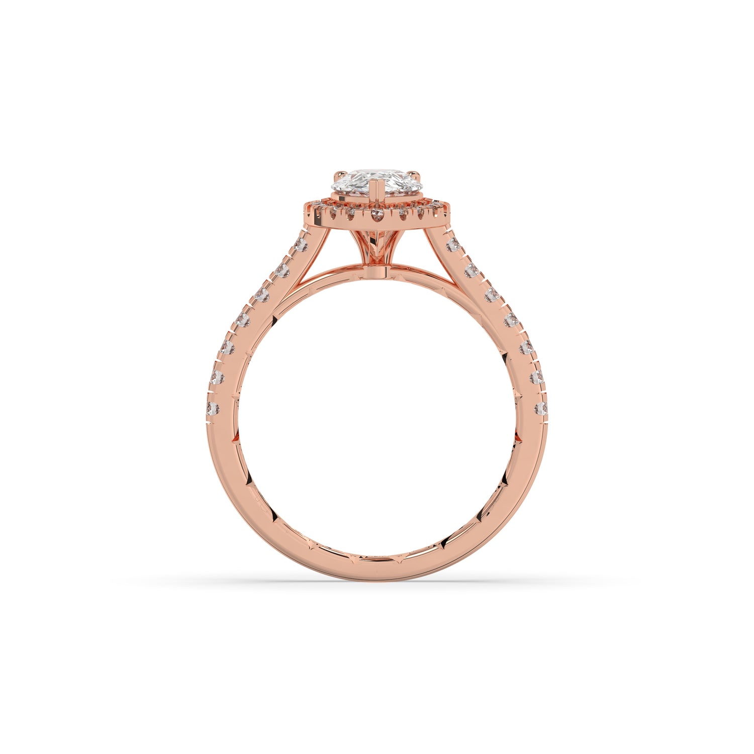 Pati Pear Halo Ring