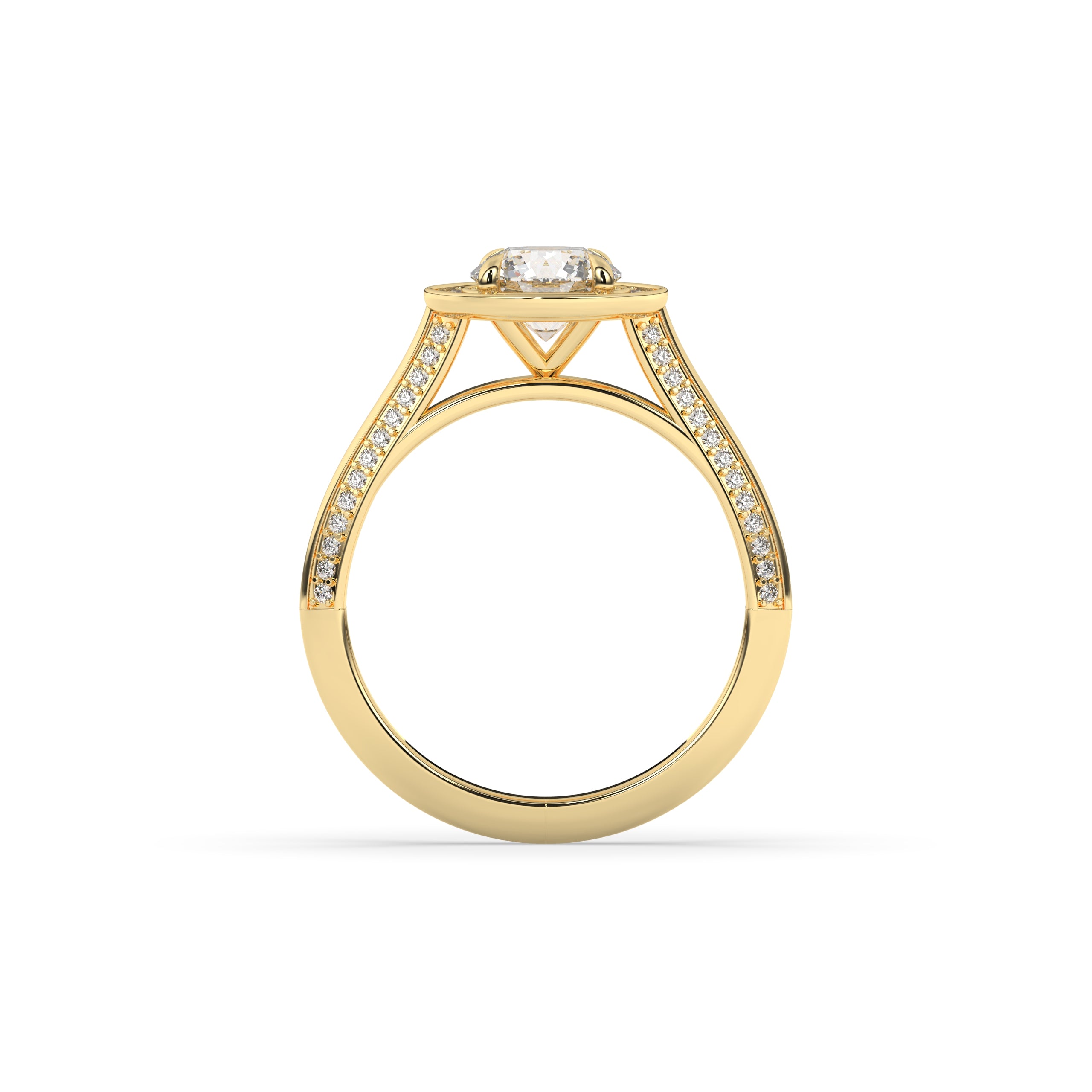 Tilda Round Halo Ring