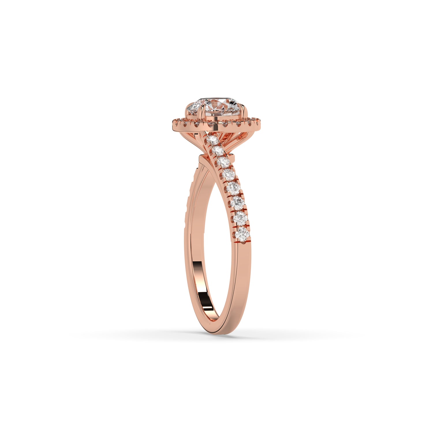 Luci Round Halo Ring