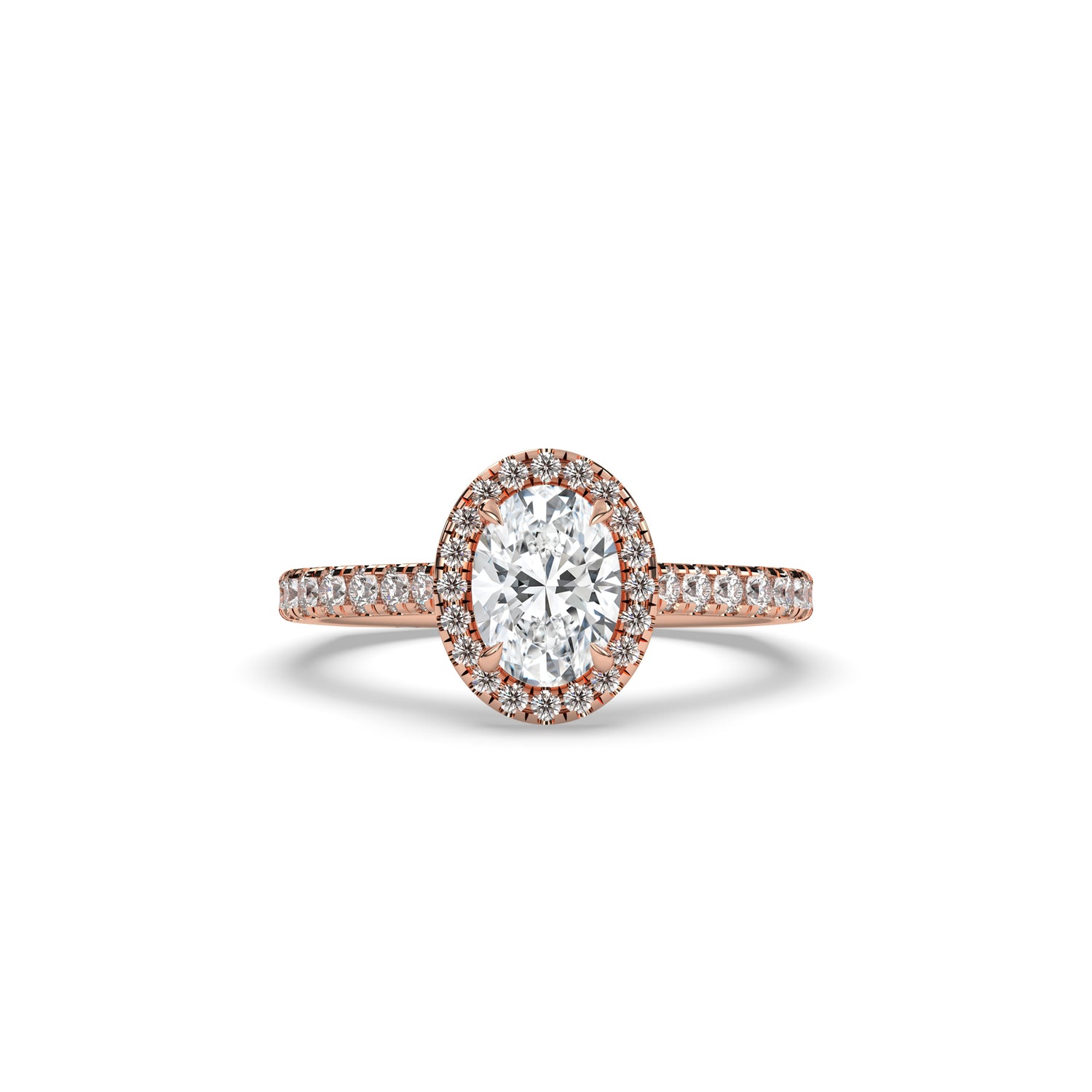 Fiona Oval Halo Ring