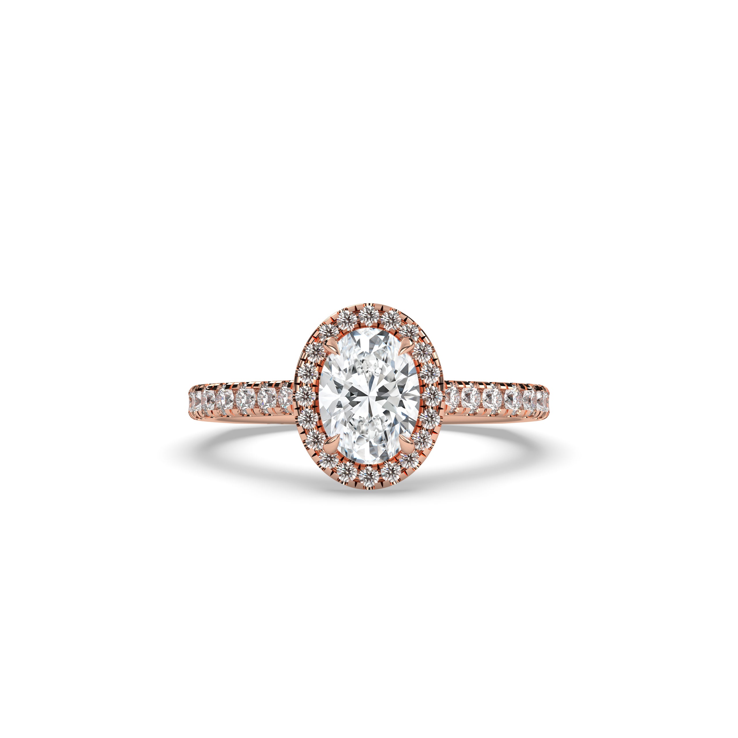 Fiona Oval Halo Ring