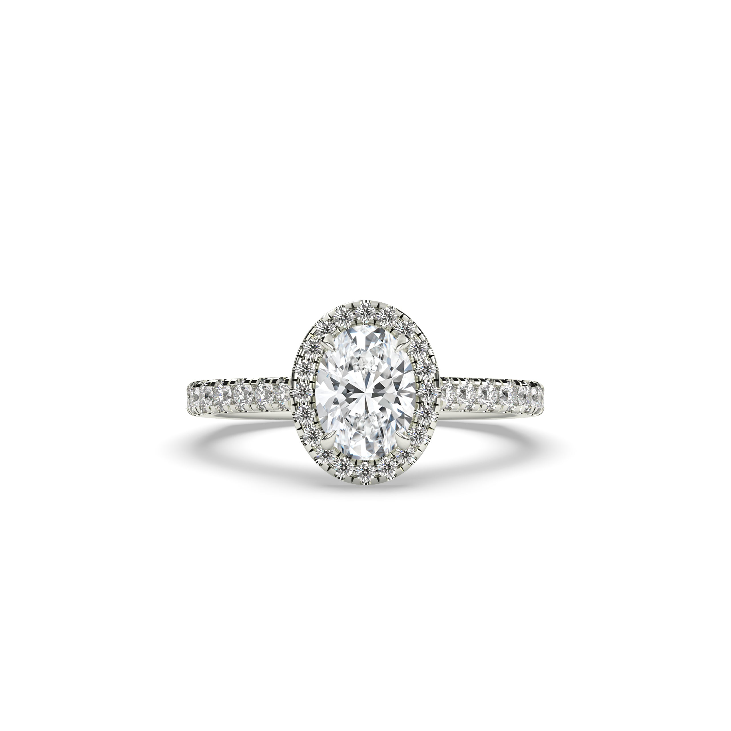 Fiona Oval Halo Ring