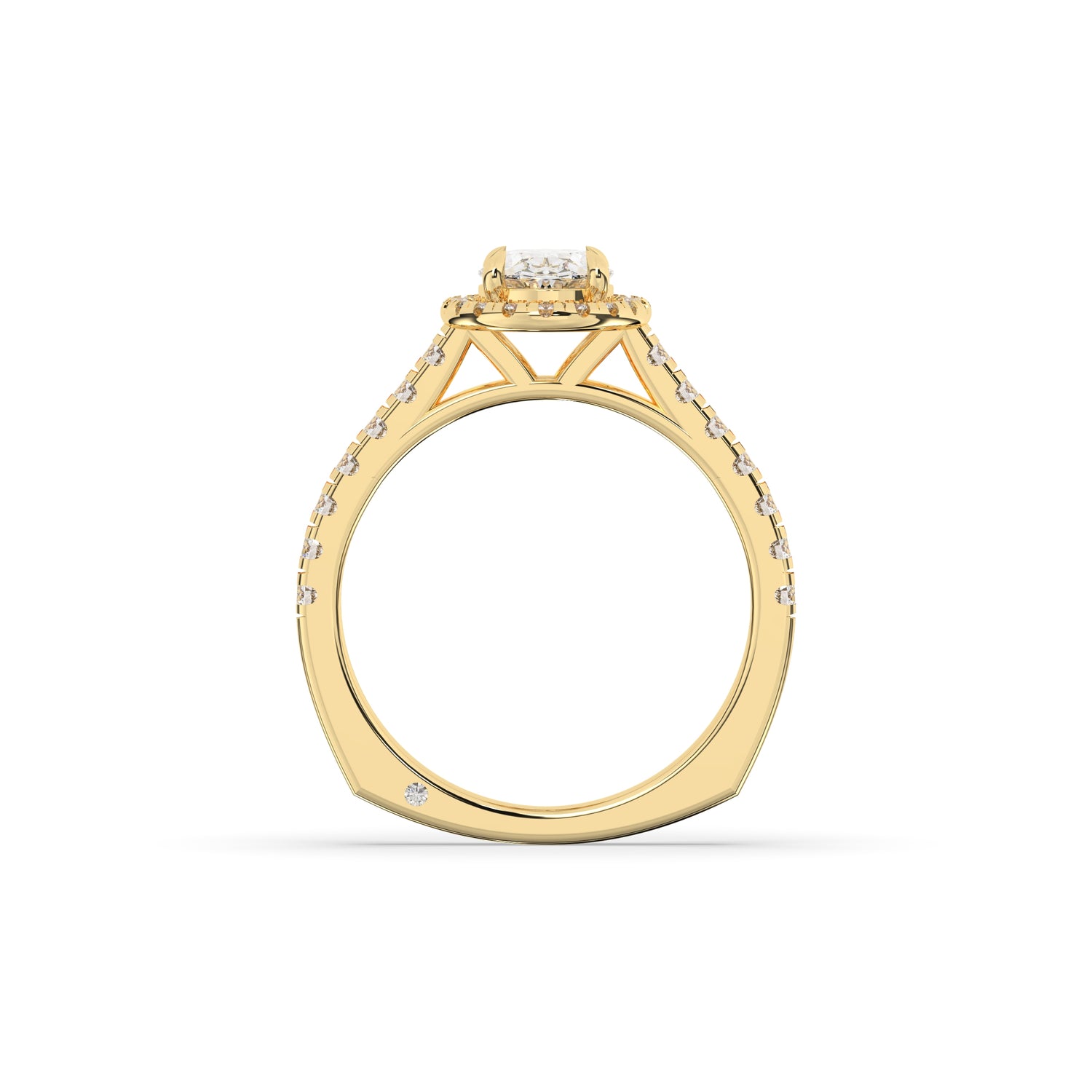 Fiona Oval Halo Ring