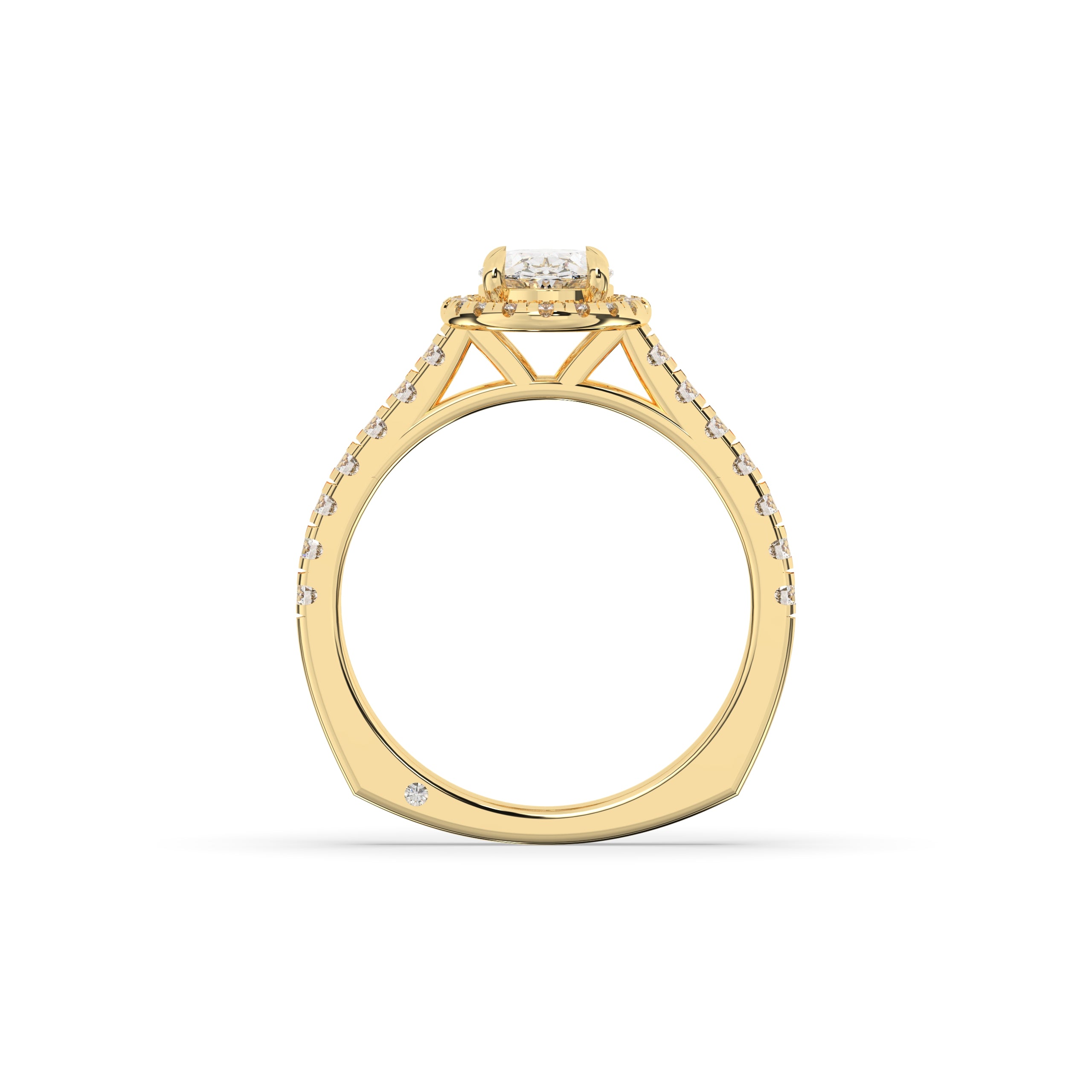 Fiona Oval Halo Ring