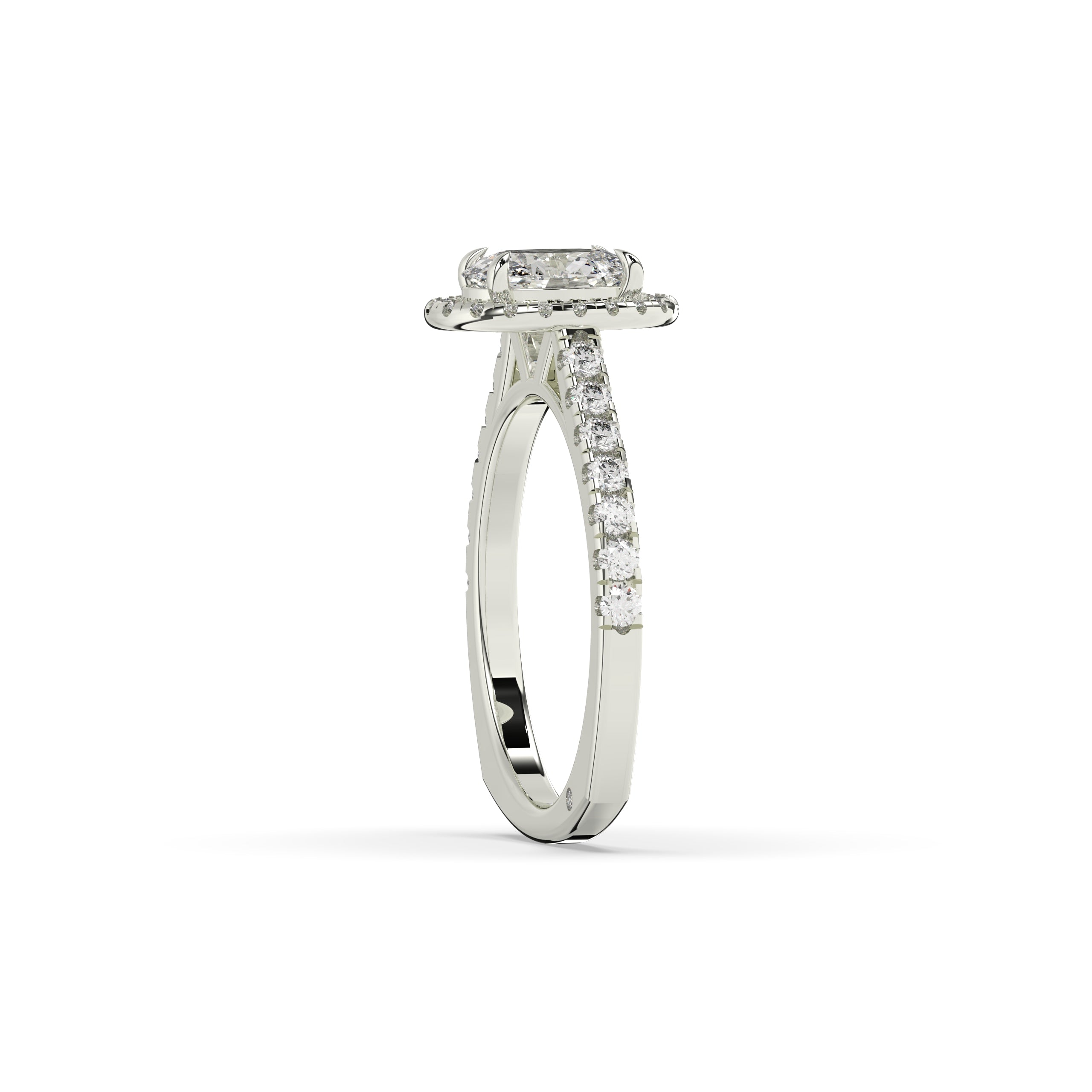 Fiona Oval Halo Ring