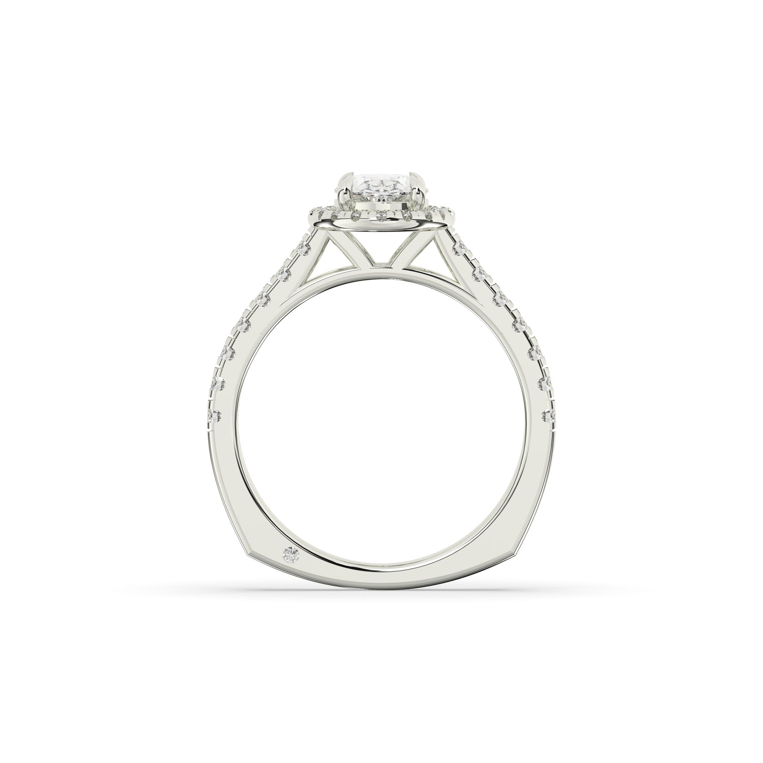 Fiona Oval Halo Ring